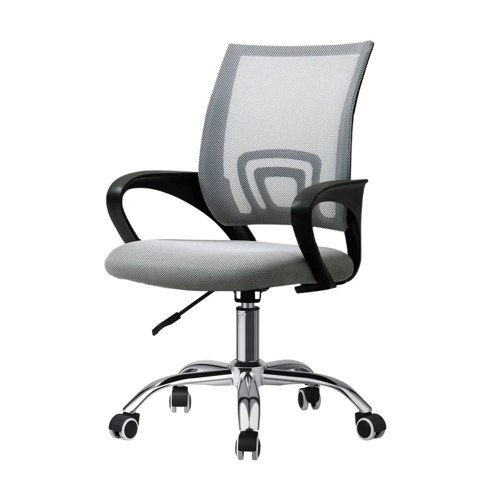 Oikiture Office Chair Computer Chairs Gaming Mesh Backrest Foam Seat Grey