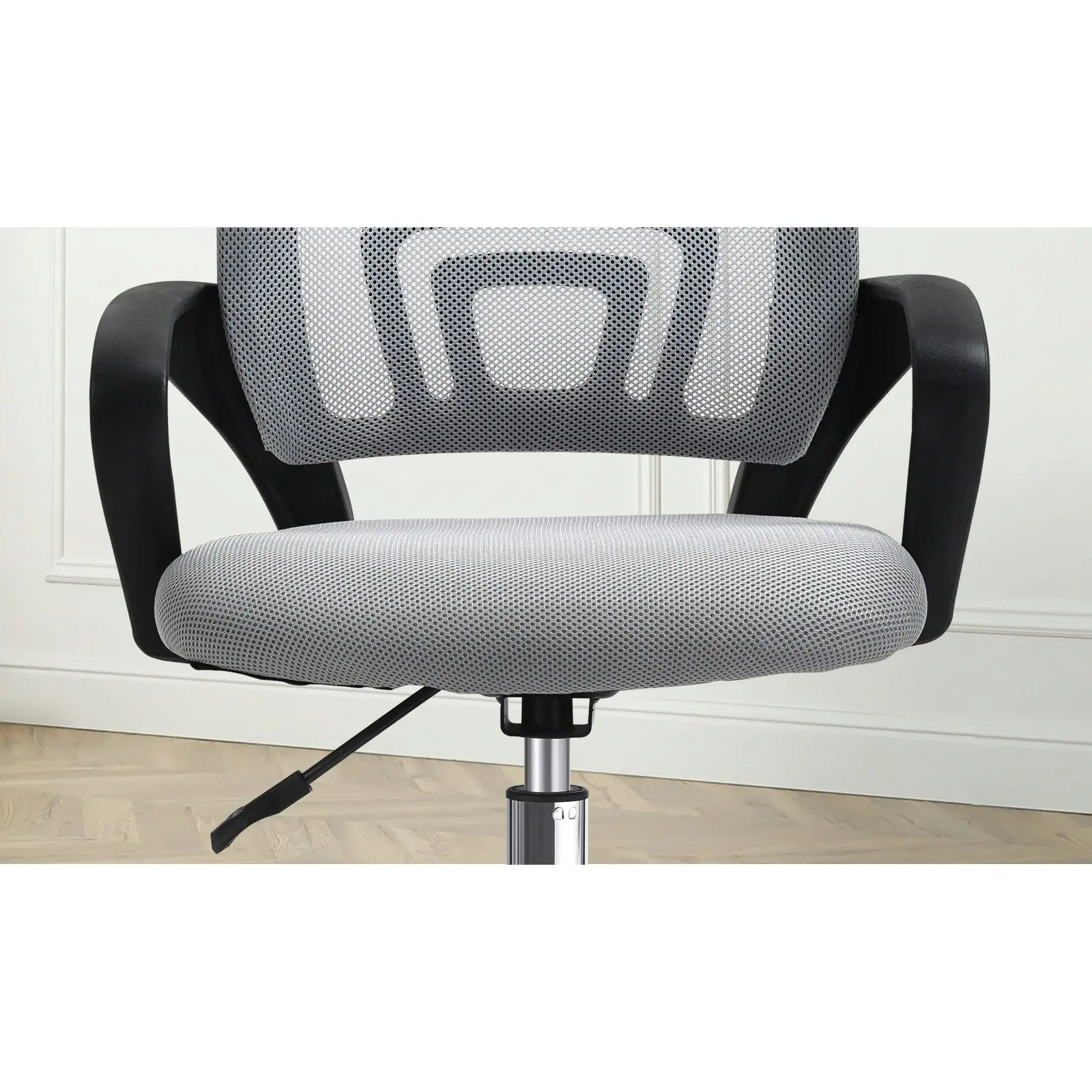 Oikiture Office Chair Computer Chairs Gaming Mesh Backrest Foam Seat Grey