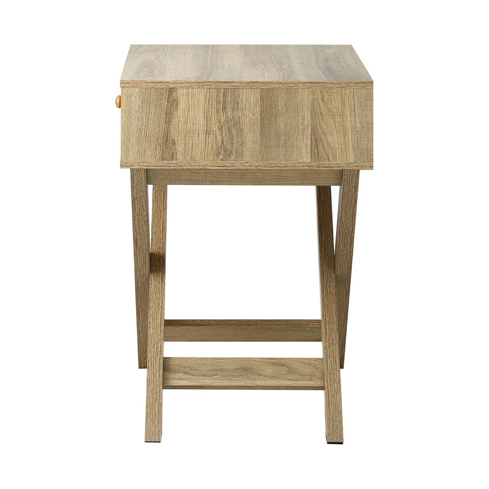 Oikiture Bedside Table Drawer Wooden Nightstand Storage Cabinet Side End Table