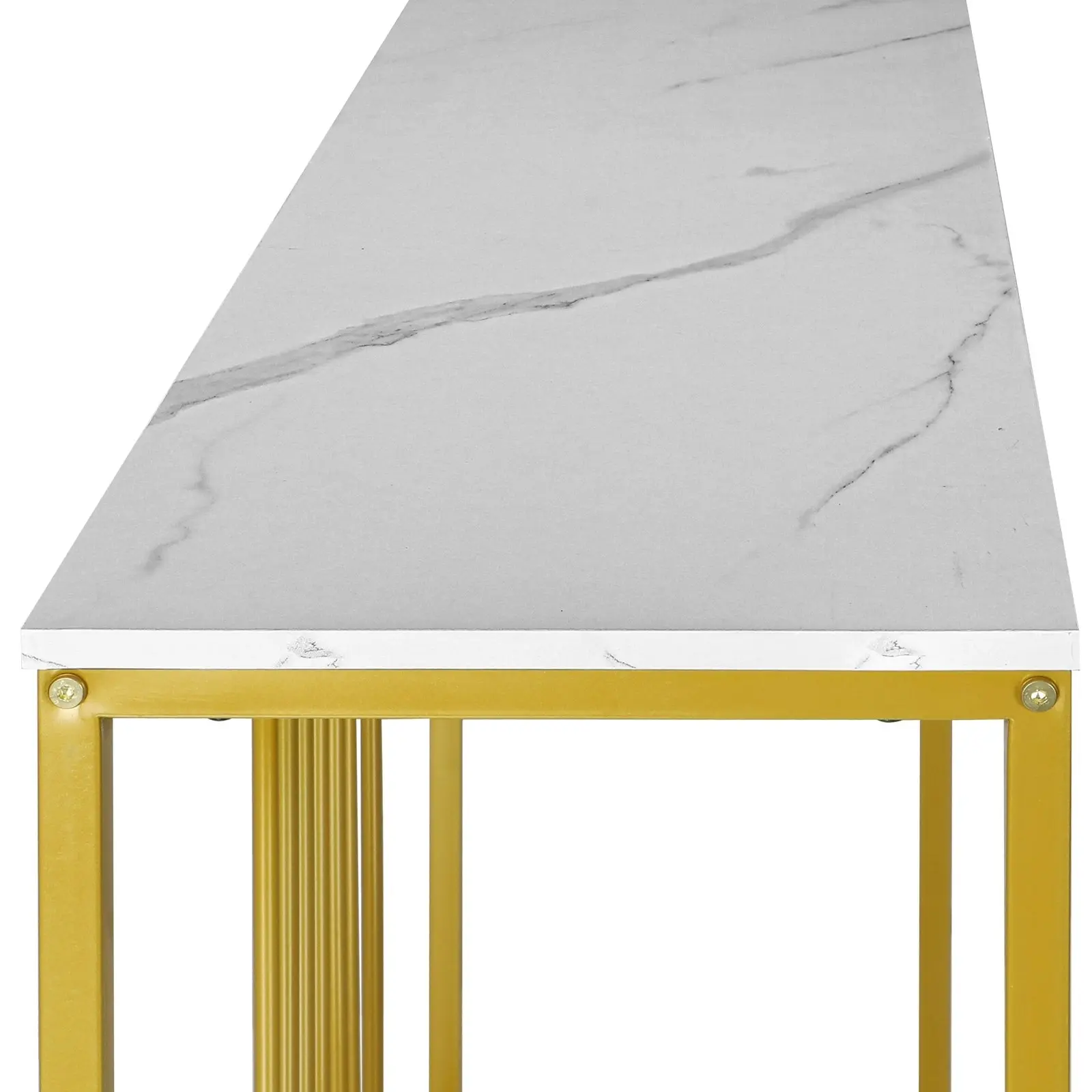 Oikiture Marble Dinning Table Nesting Coffee Side End Table Accent Console Table