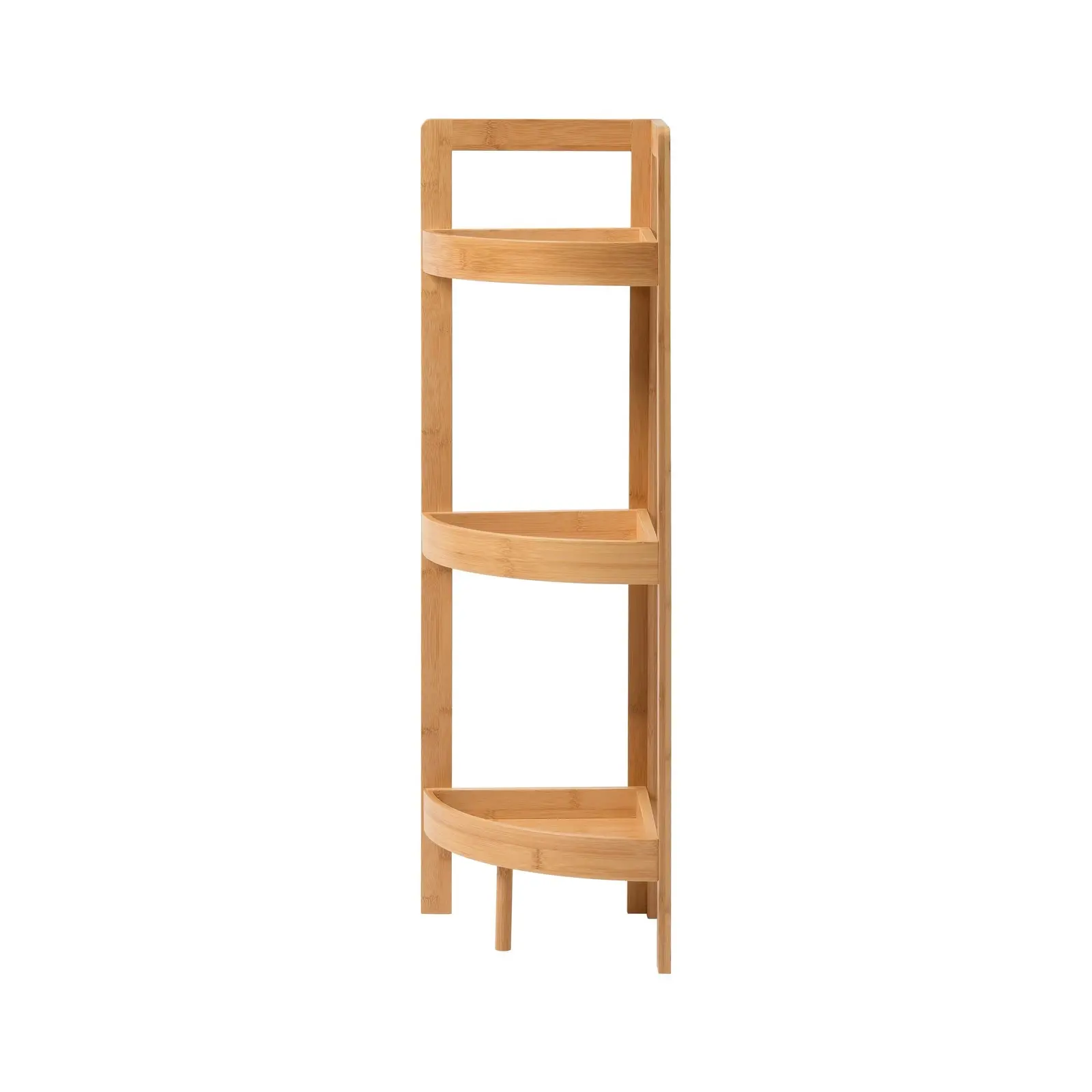 Takara Okin 3-Tier Natural Bamboo Corner Caddy Natural Colour 23x23x77cm