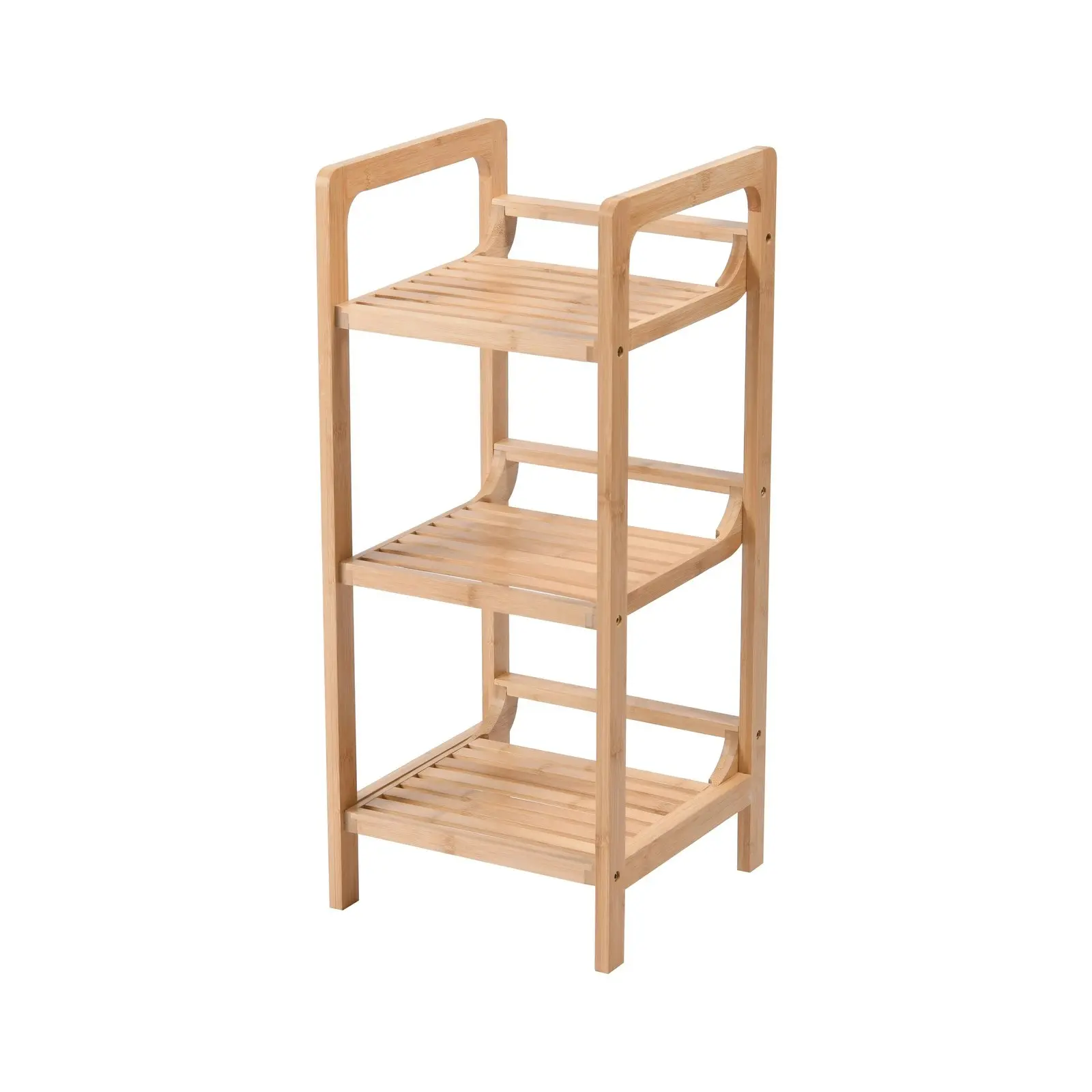 Takara Okin 3-Tier Natural Bamboo Shelf Natural Colour 30x30x70cm