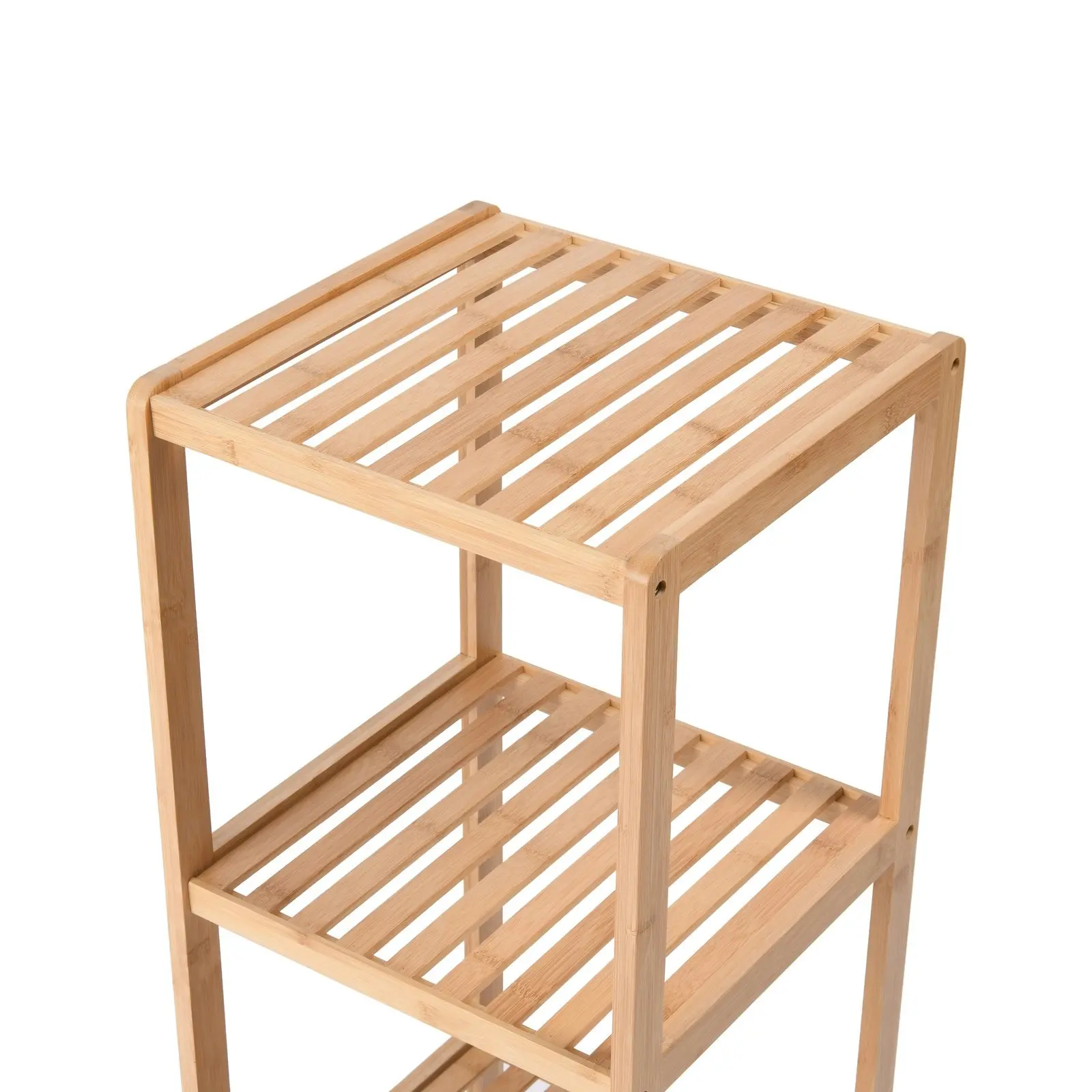 Sherwood Vivonne 3-Tier Bamboo Shelf, Natural Bamboo Colour, 34x33x80cm