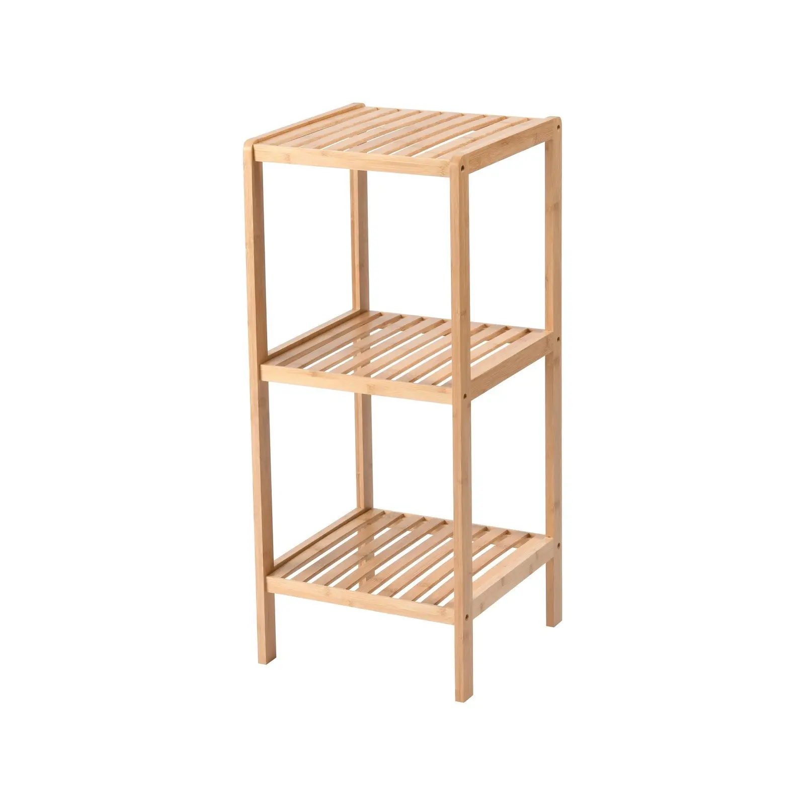 Sherwood Vivonne 3-Tier Bamboo Shelf, Natural Bamboo Colour, 34x33x80cm