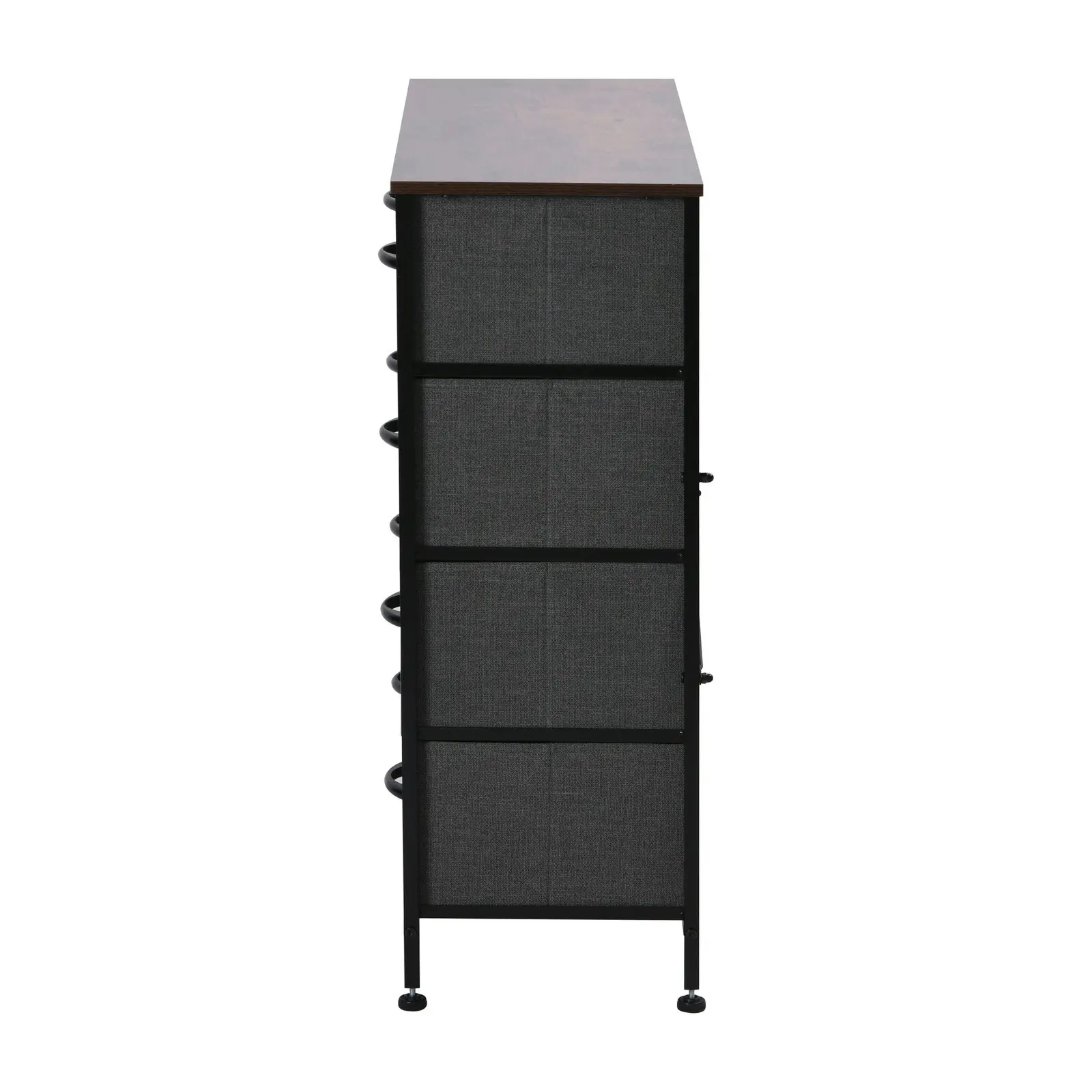 Sherwood Luna 8 Drawer Fabric Home Storage Dresser Charcoal (TW Exclusive)