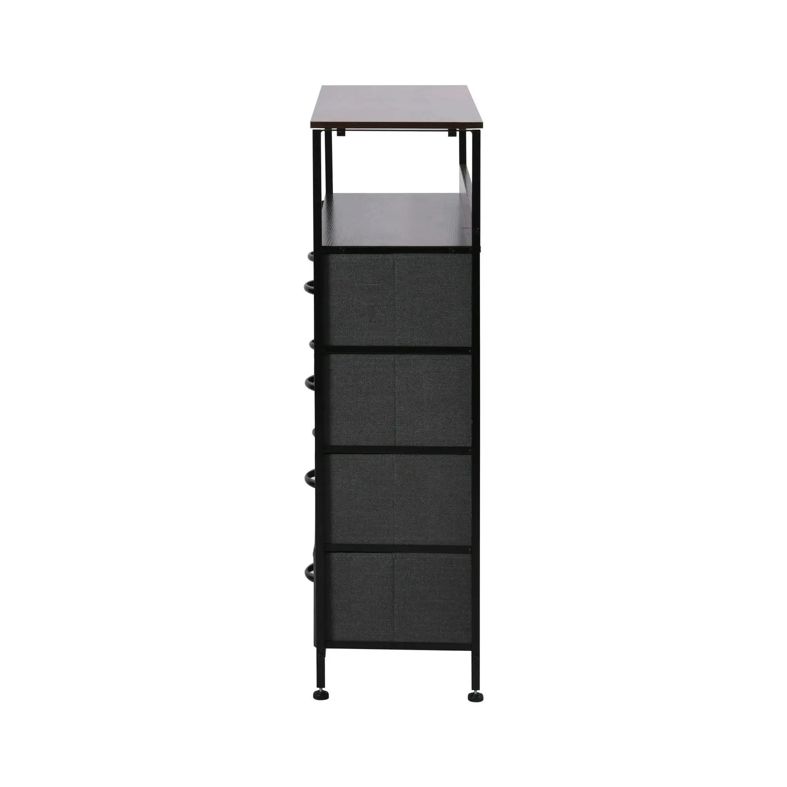 Sherwood Luna 8 Drawer Fabric Home Storage Dresser With Shelf Charcoal