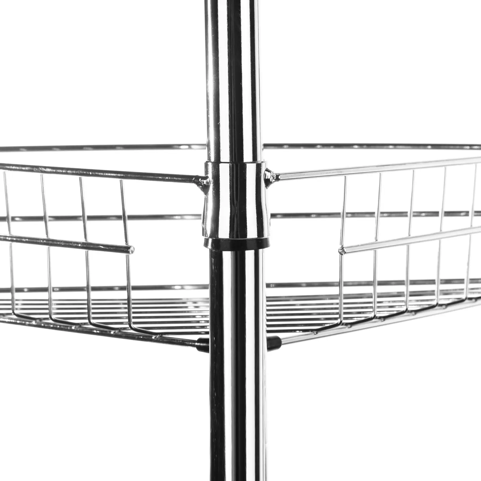 Sherwood Home Adjustable Telescopic 4 Tier Corner Shower Caddy Rack Silver