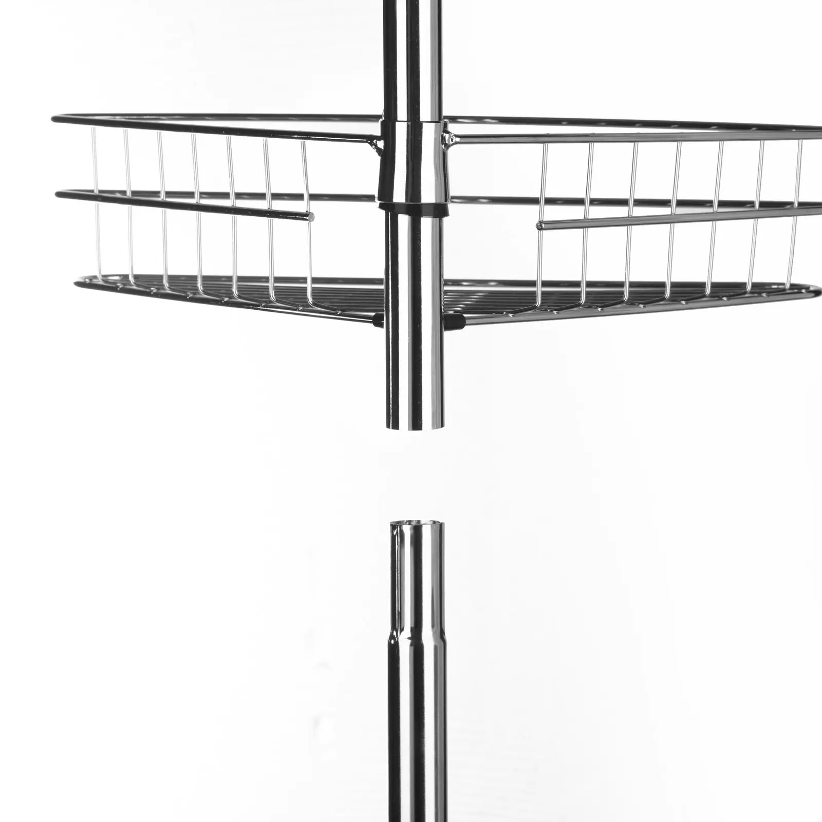 Sherwood Home Adjustable Telescopic 4 Tier Corner Shower Caddy Rack Silver