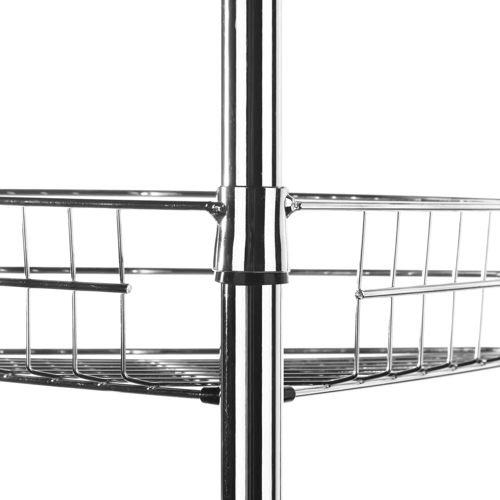 Sherwood Home Adjustable Telescopic 4 Tier Corner Shower Caddy Rack Silver