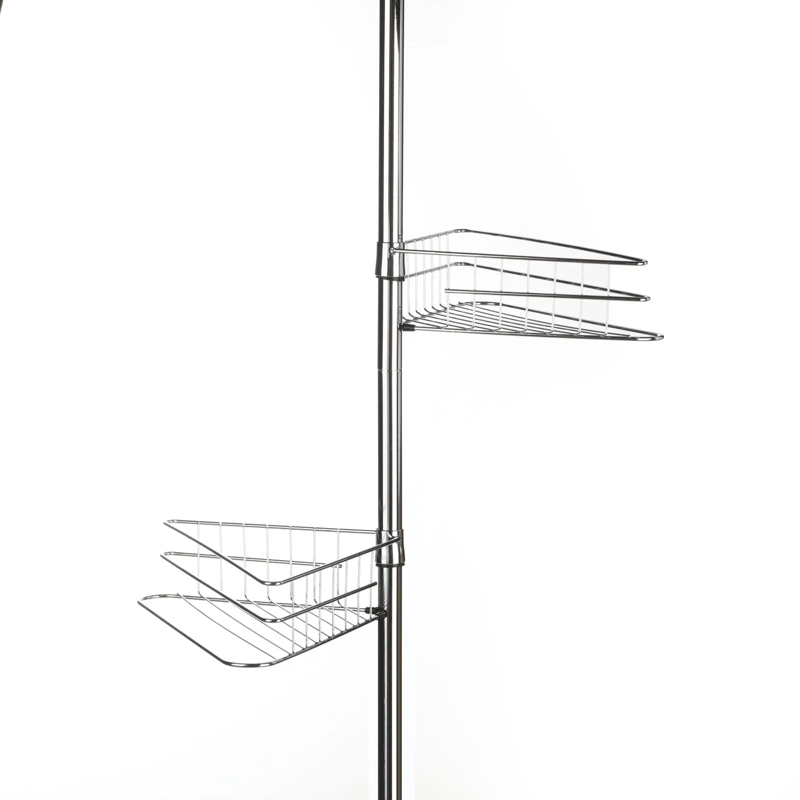 Sherwood Home Adjustable Telescopic 4 Tier Corner Shower Caddy Rack Silver