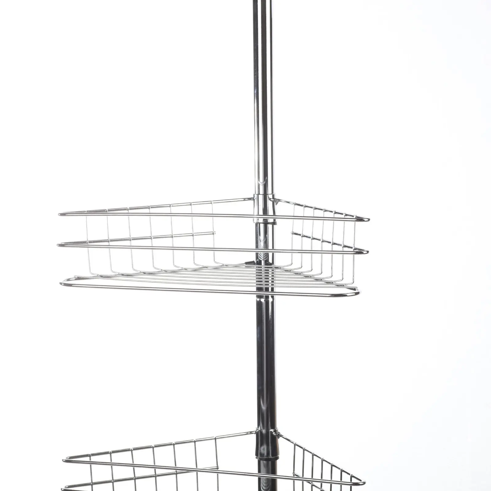 Sherwood Home Adjustable Telescopic 4 Tier Corner Shower Caddy Rack Silver