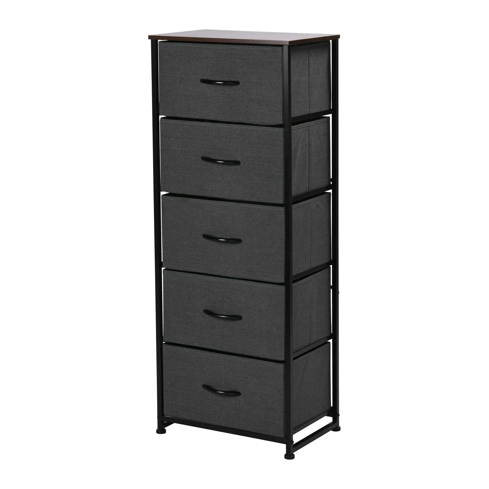 Sherwood Luna 5 Drawer Tallboy Charcoal (TW Exclusive)