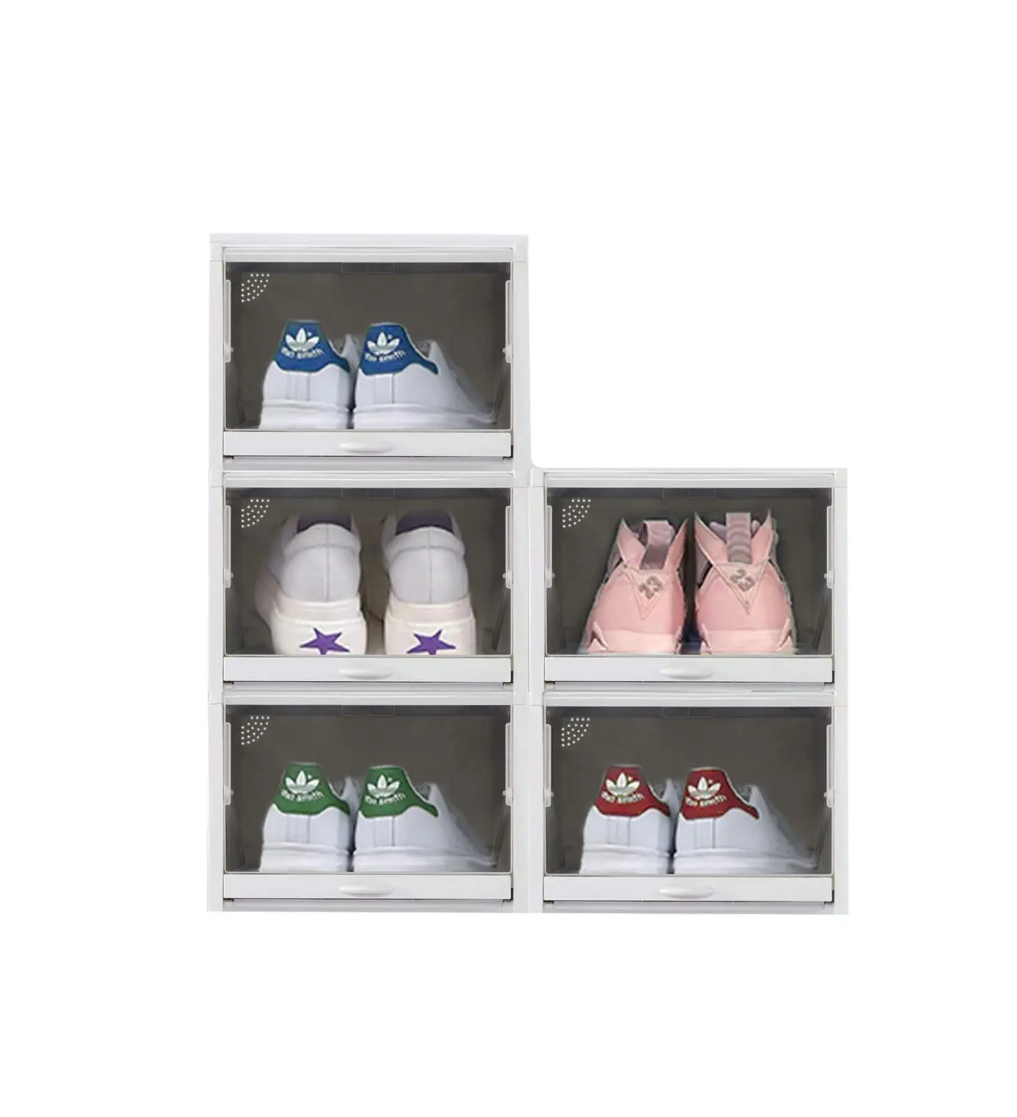 Sherwood Home 5-pc Stackable Shoe Organiser - Grey