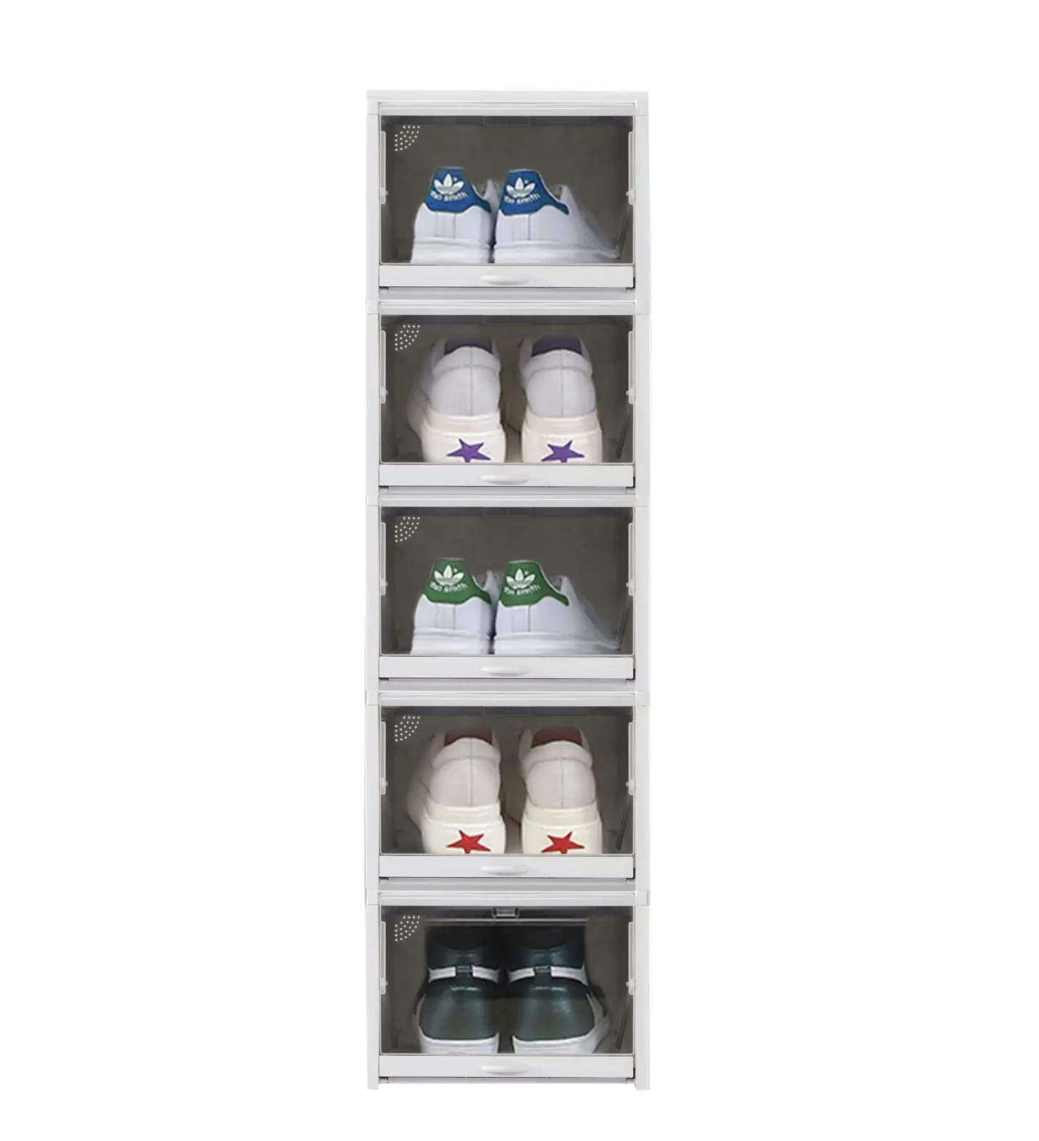 Sherwood Home 5-pc Stackable Shoe Organiser - Grey