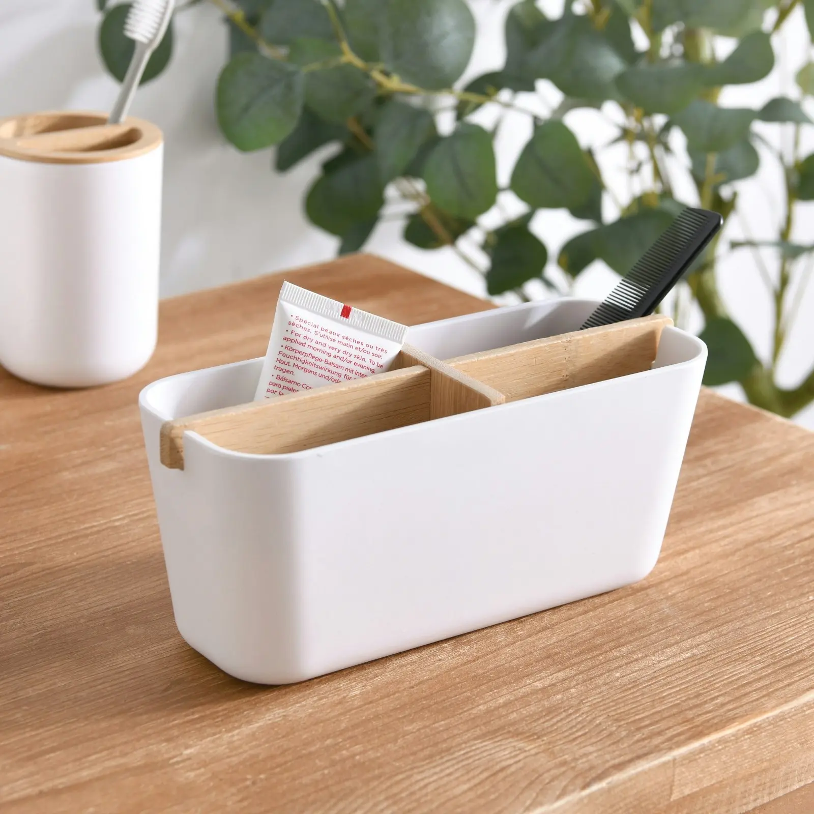 Takara Takae - Bamboo Multi-Functional Organiser White