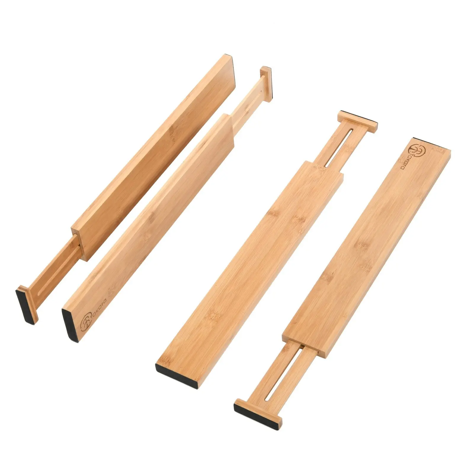 Takara Expandable Drawer Dividers Set-of-4 Large 44.5-55.9x6.5x1.6cm