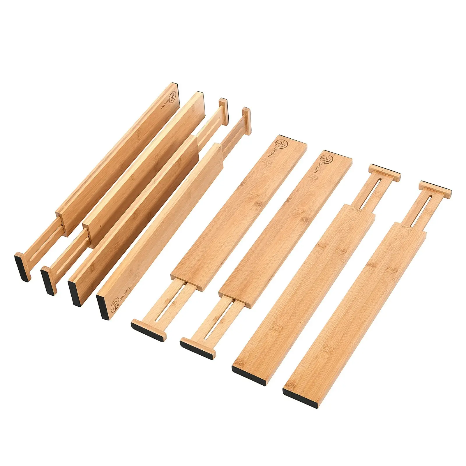 Takara Expandable Drawer Dividers Set-of-8 Large 44.5-55.9x6.5x1.6cm