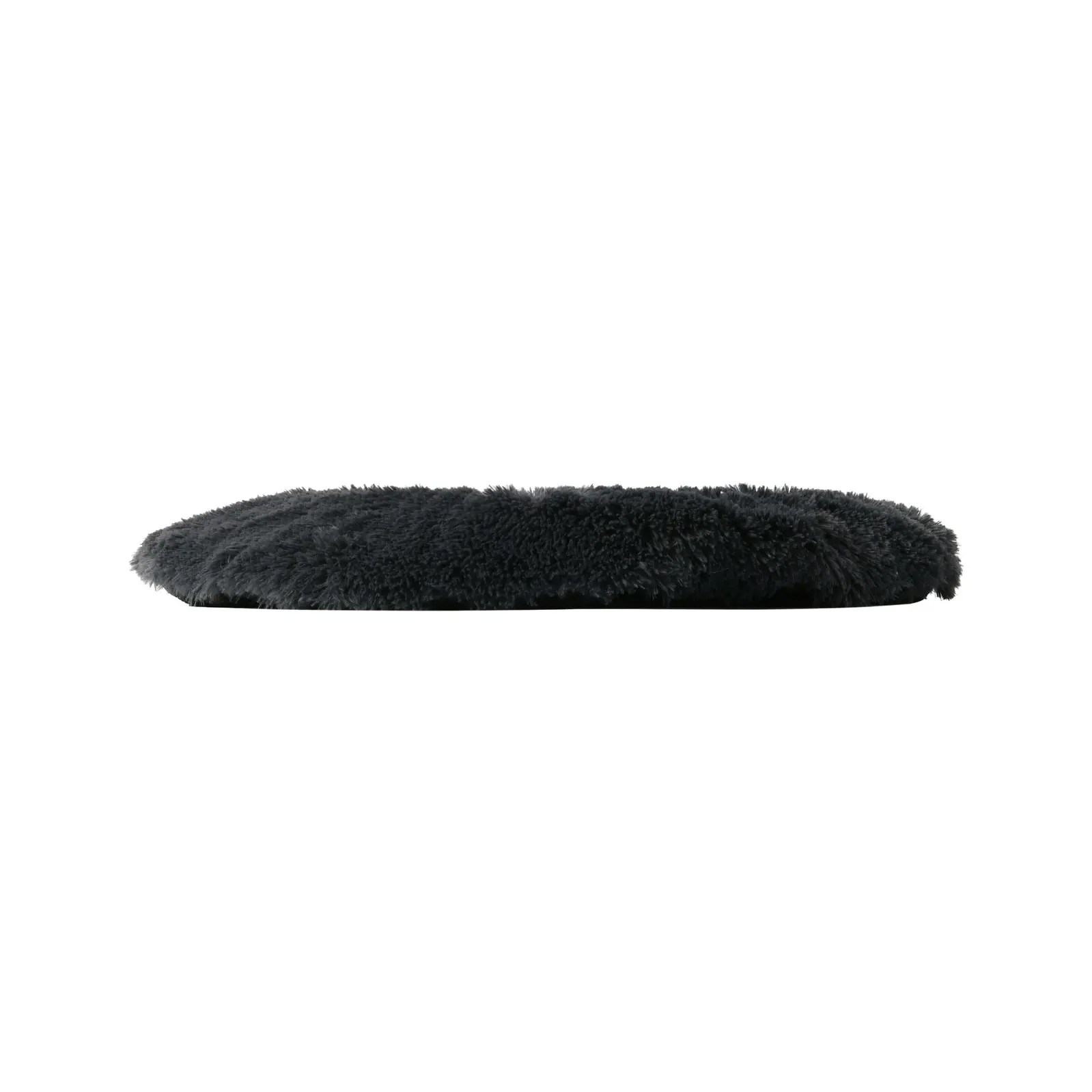 Charlie's Shaggy Faux Fur Round Calming Dog Mat Charcoal Small