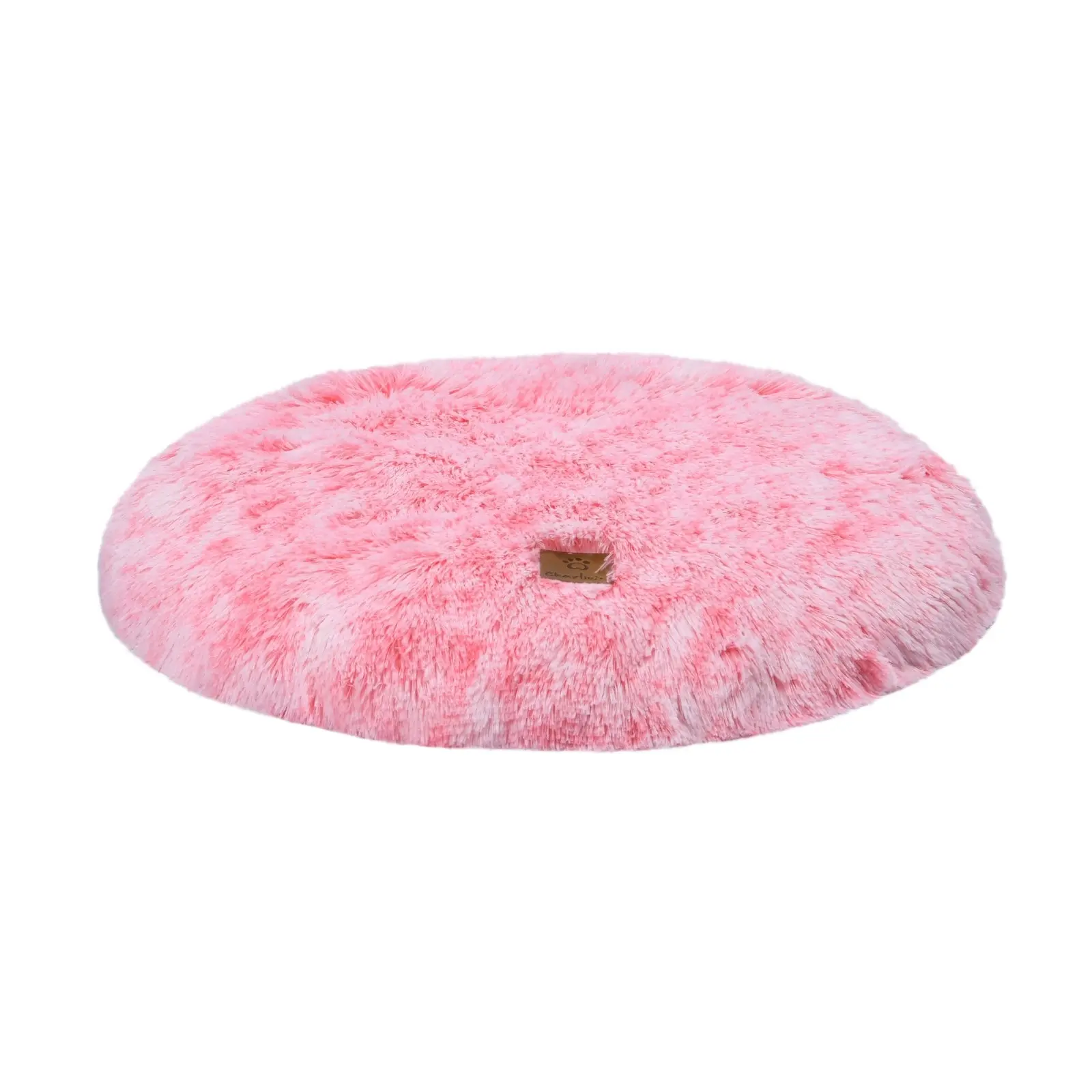 Charlie's Shaggy Faux Fur Round Calming Dog Mat Ombre Pink Small