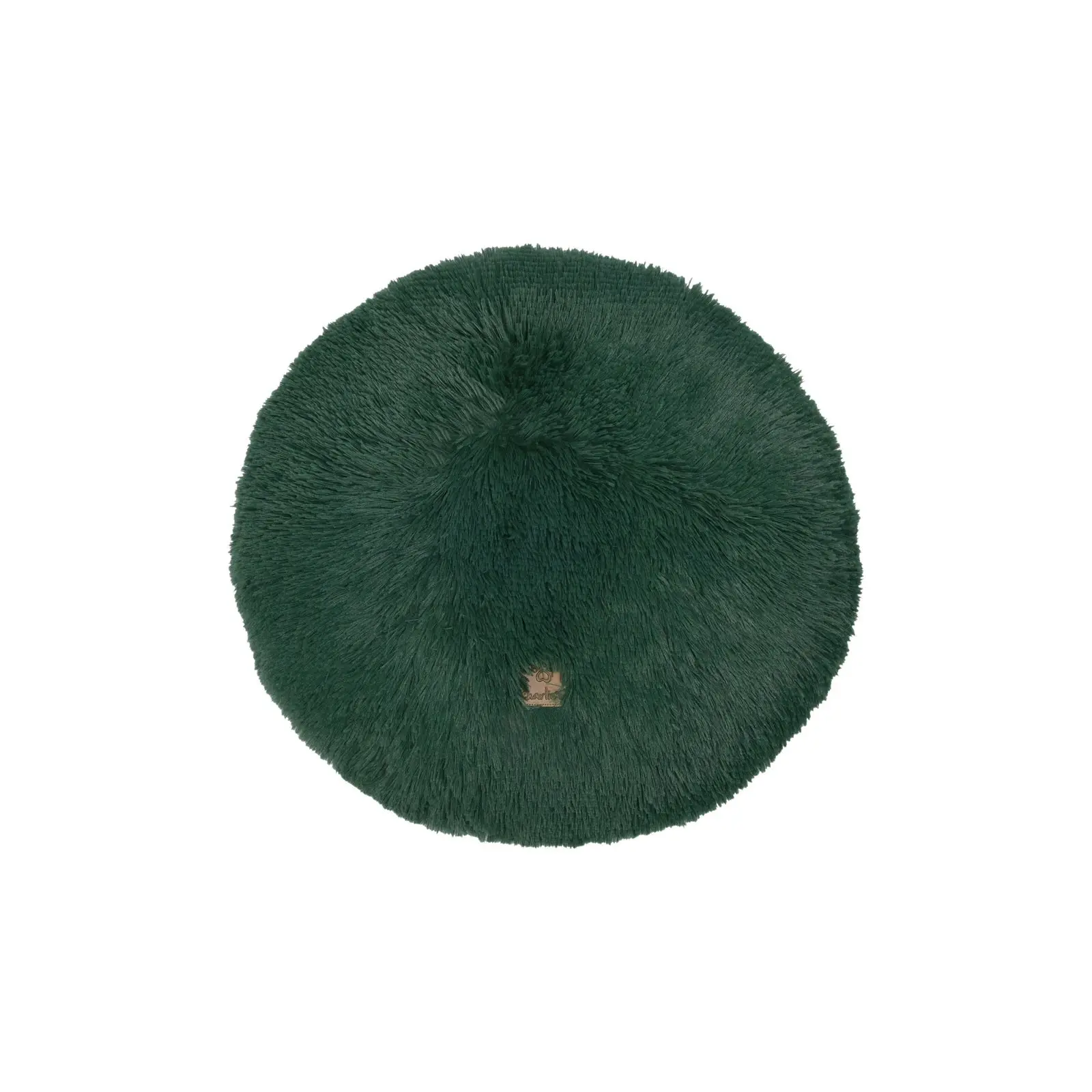 Charlie's Shaggy Faux Fur Round Calming Dog Mat Eden Green Small