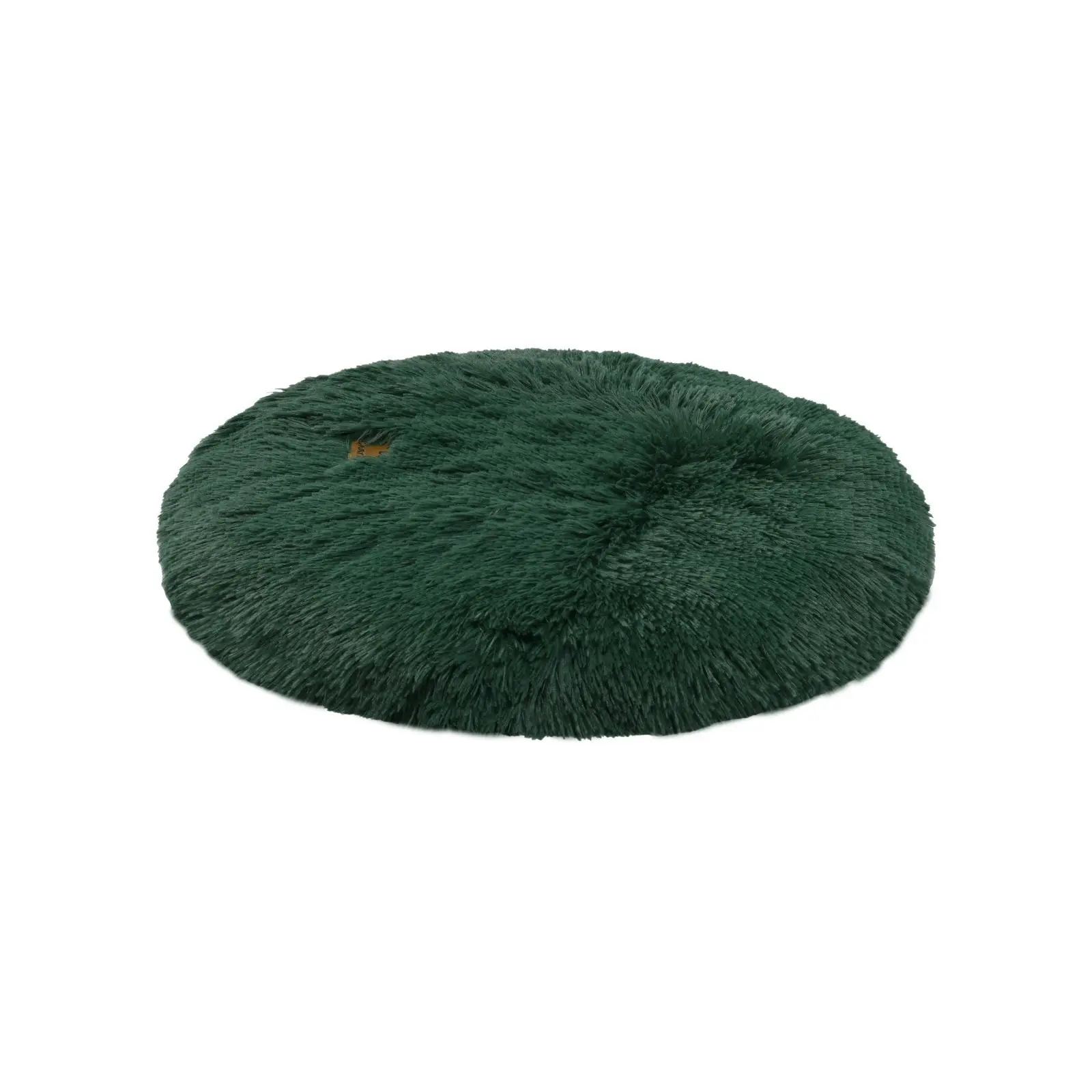 Charlie's Shaggy Faux Fur Round Calming Dog Mat Eden Green Small