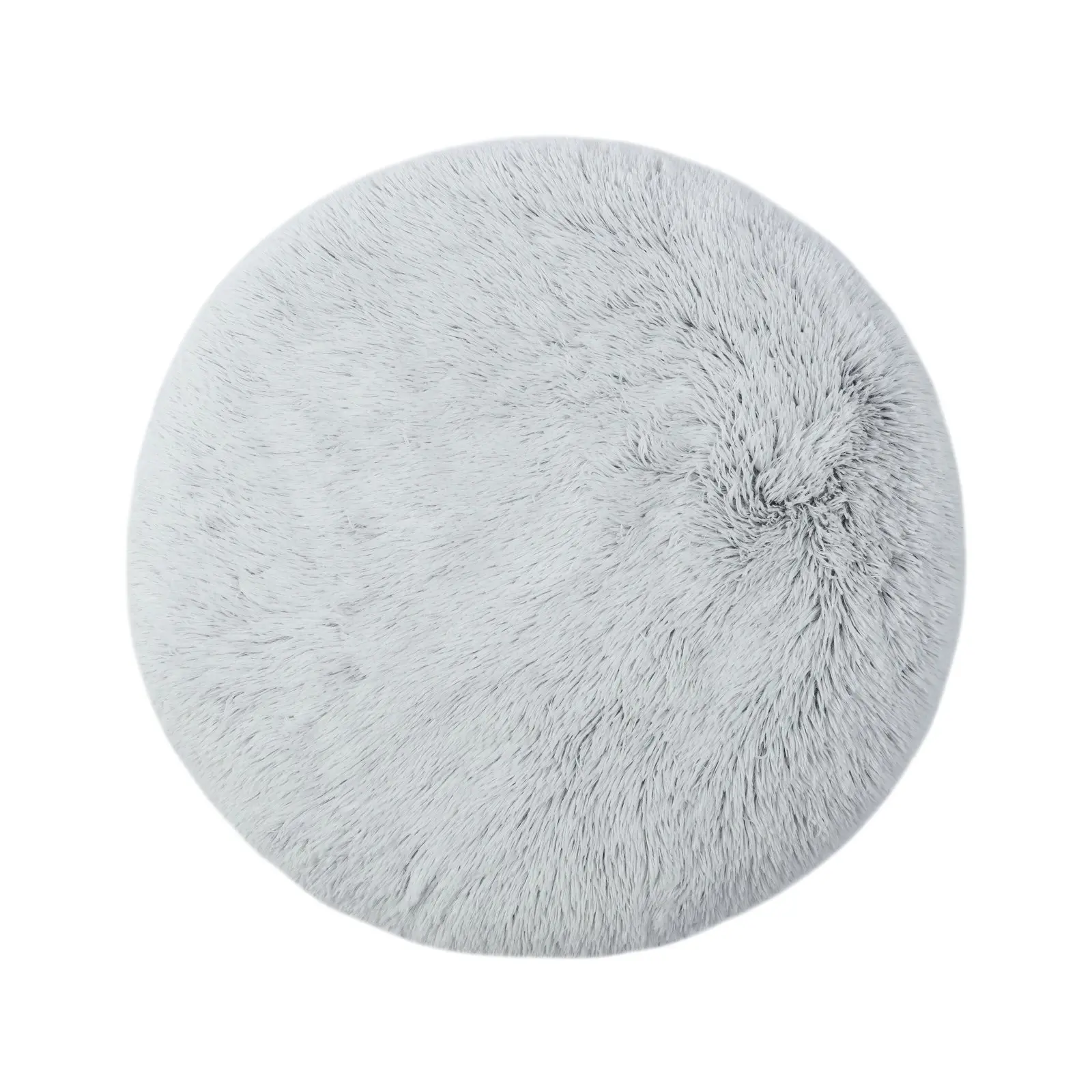 Charlie's Shaggy Faux Fur Round Calming Dog Mat Arctic White Medium