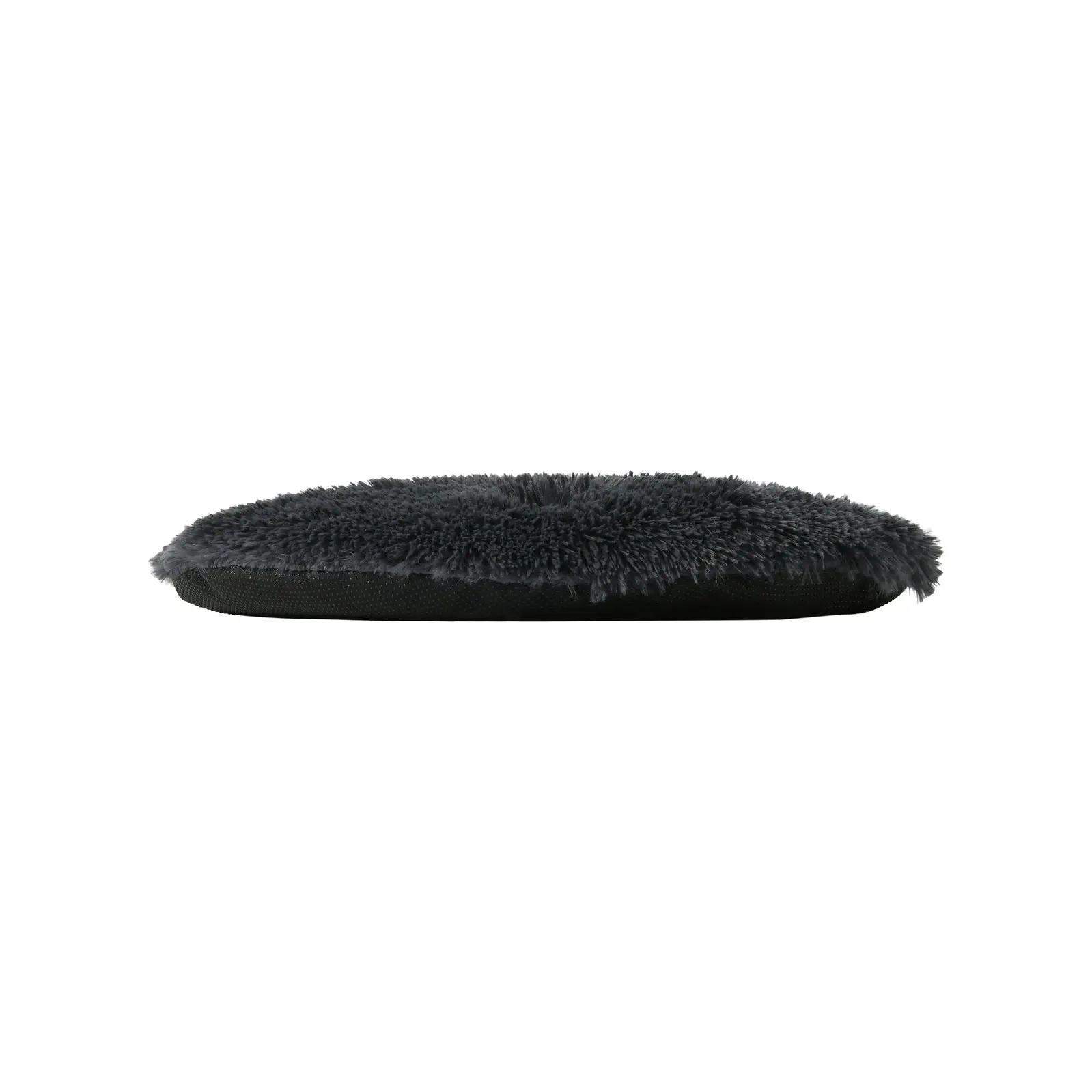 Charlie's Shaggy Faux Fur Round Calming Dog Mat Charcoal Medium