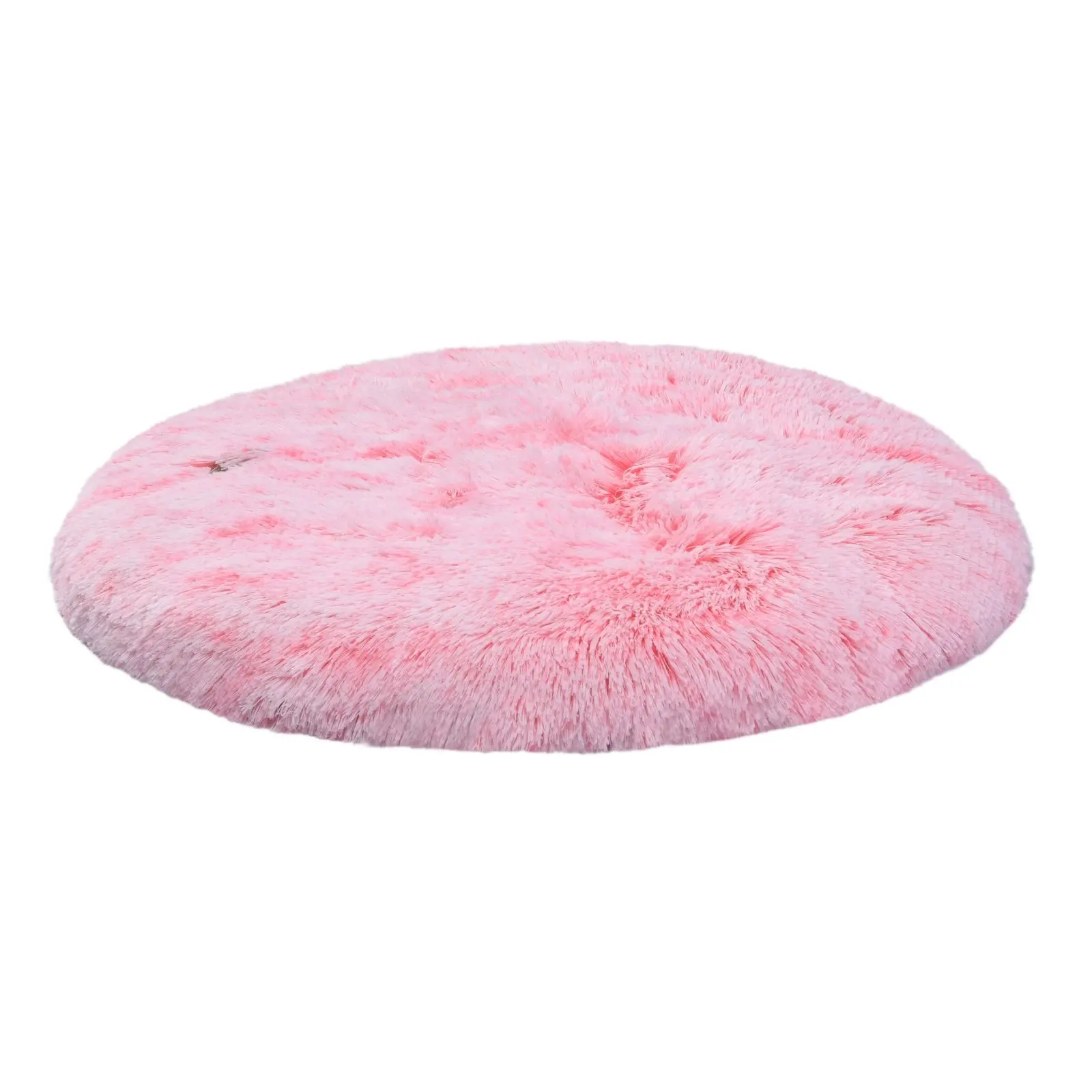 Charlie's Shaggy Faux Fur Round Calming Dog Mat Ombre Pink Medium