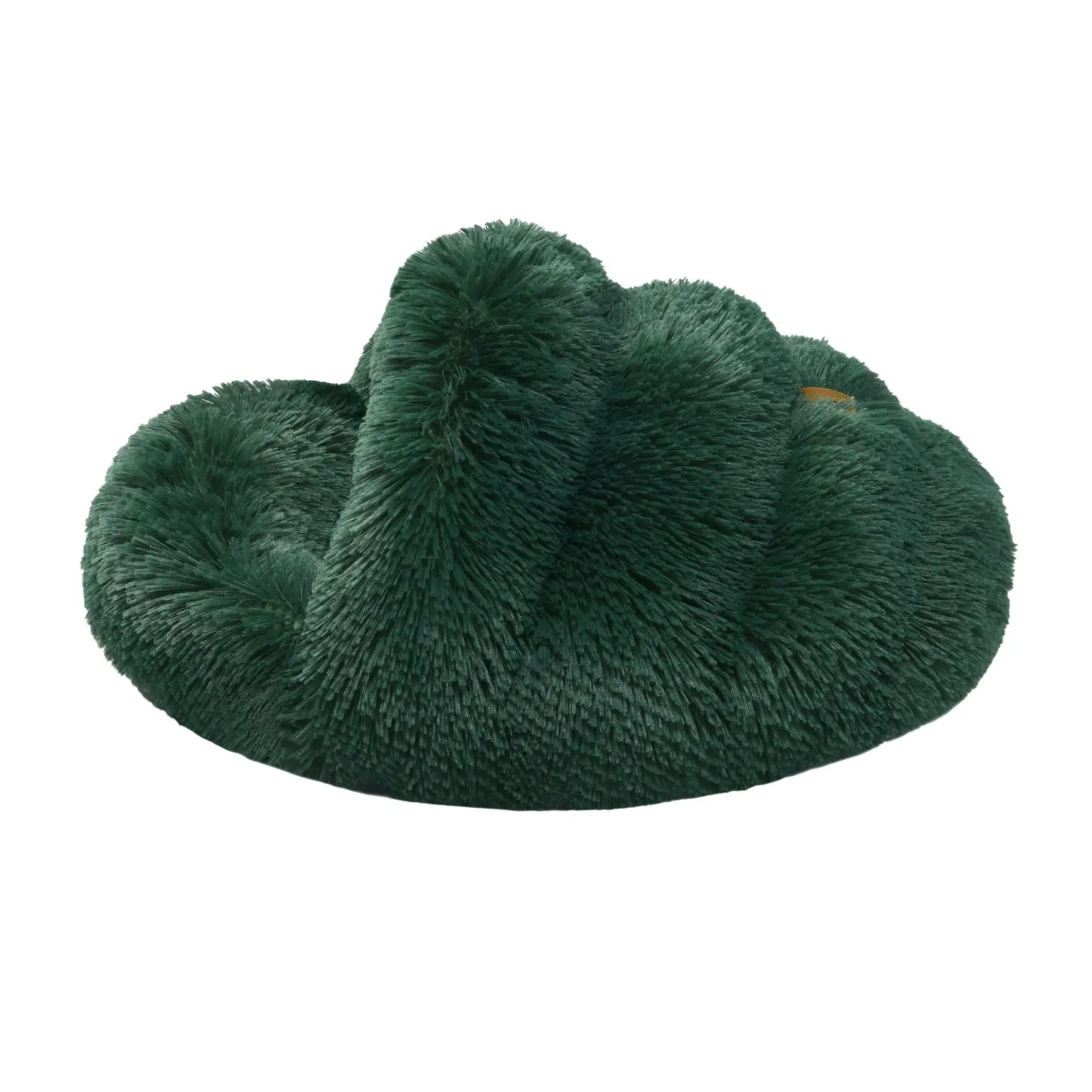 Charlie's Shaggy Fur Faux Igloo Cat Cave Bed Eden Green 60x50cm