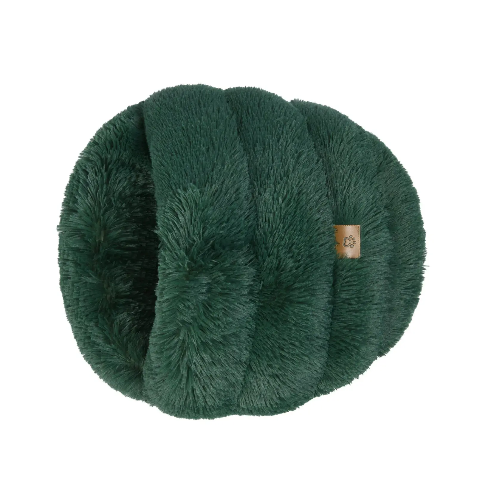 Charlie's Shaggy Fur Faux Igloo Cat Cave Bed Eden Green 60x50cm