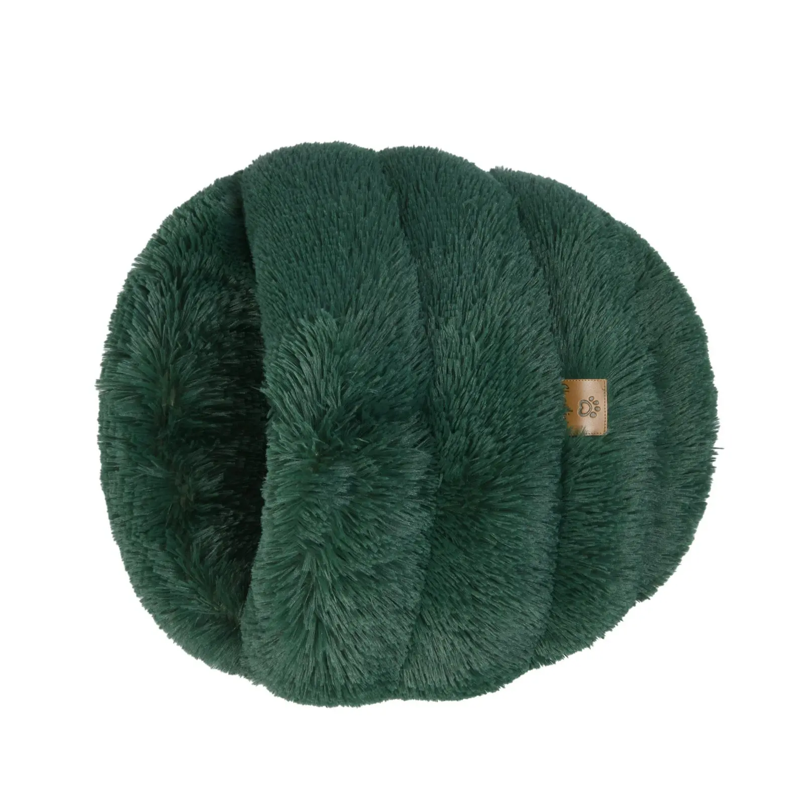 Charlie's Shaggy Fur Faux Igloo Cat Cave Bed Eden Green 60x50cm