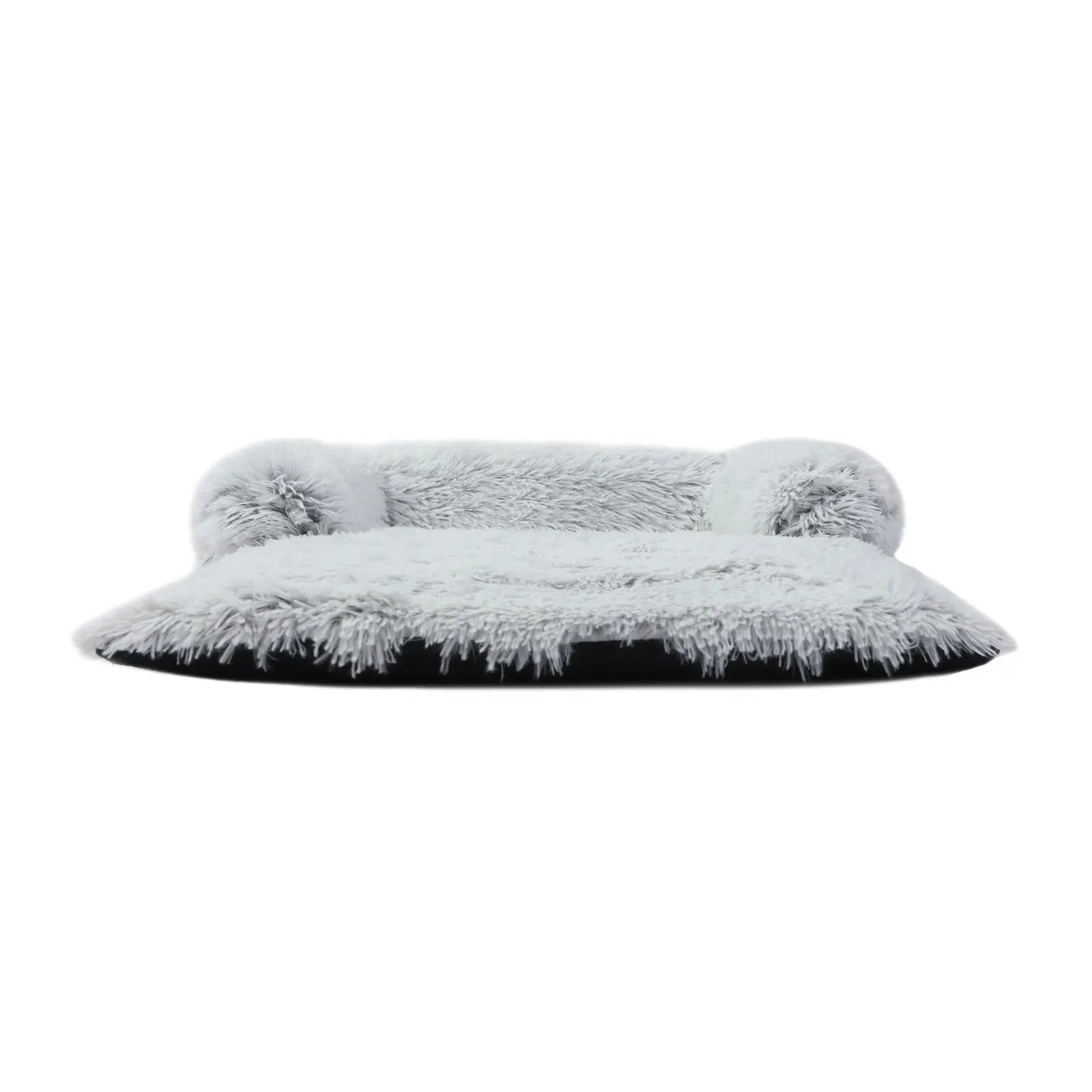 Charlie's Shaggy Faux Fur Bolster Sofa Protector Calming Dog Bed Arctic White Small