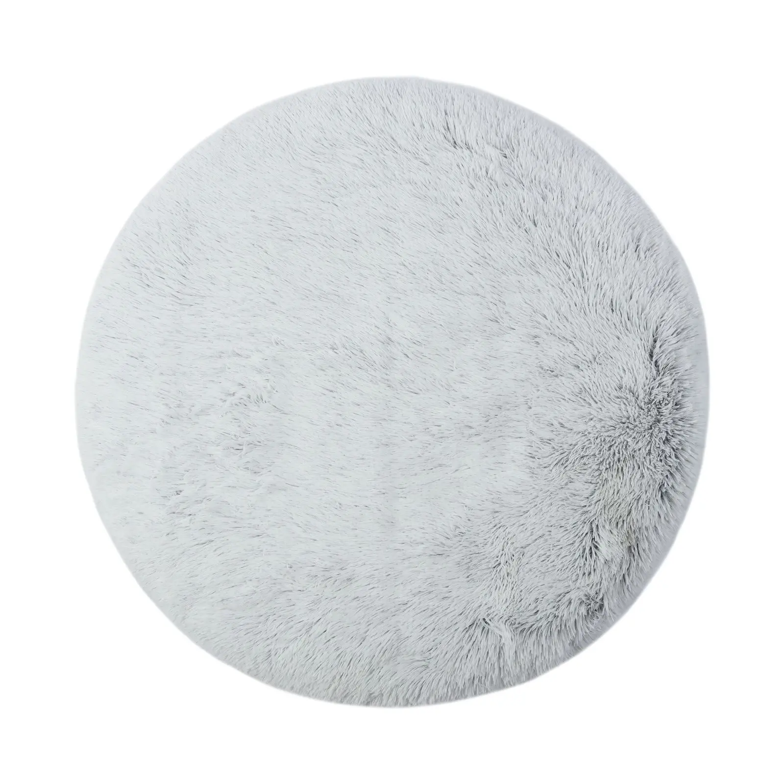 Charlie's Shaggy Faux Fur Round Calming Dog Mat Arctic White Large