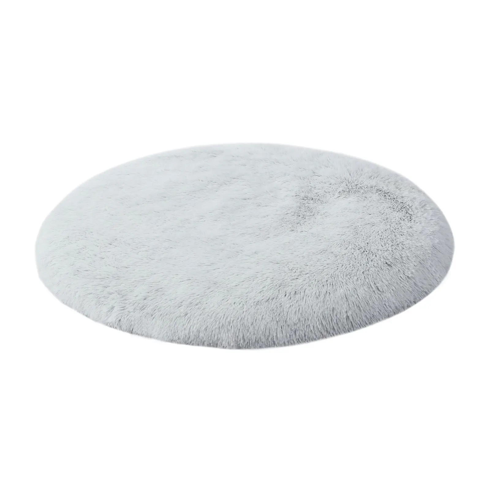 Charlie's Shaggy Faux Fur Round Calming Dog Mat Arctic White Large