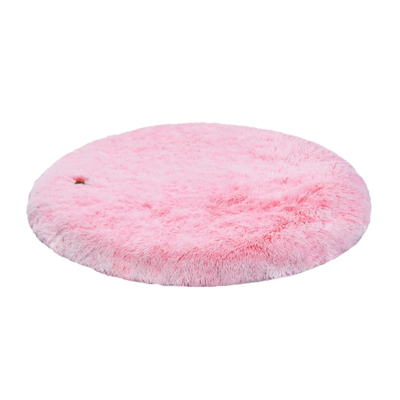 Charlie's Shaggy Faux Fur Round Calming Dog Mat Ombre Pink Large