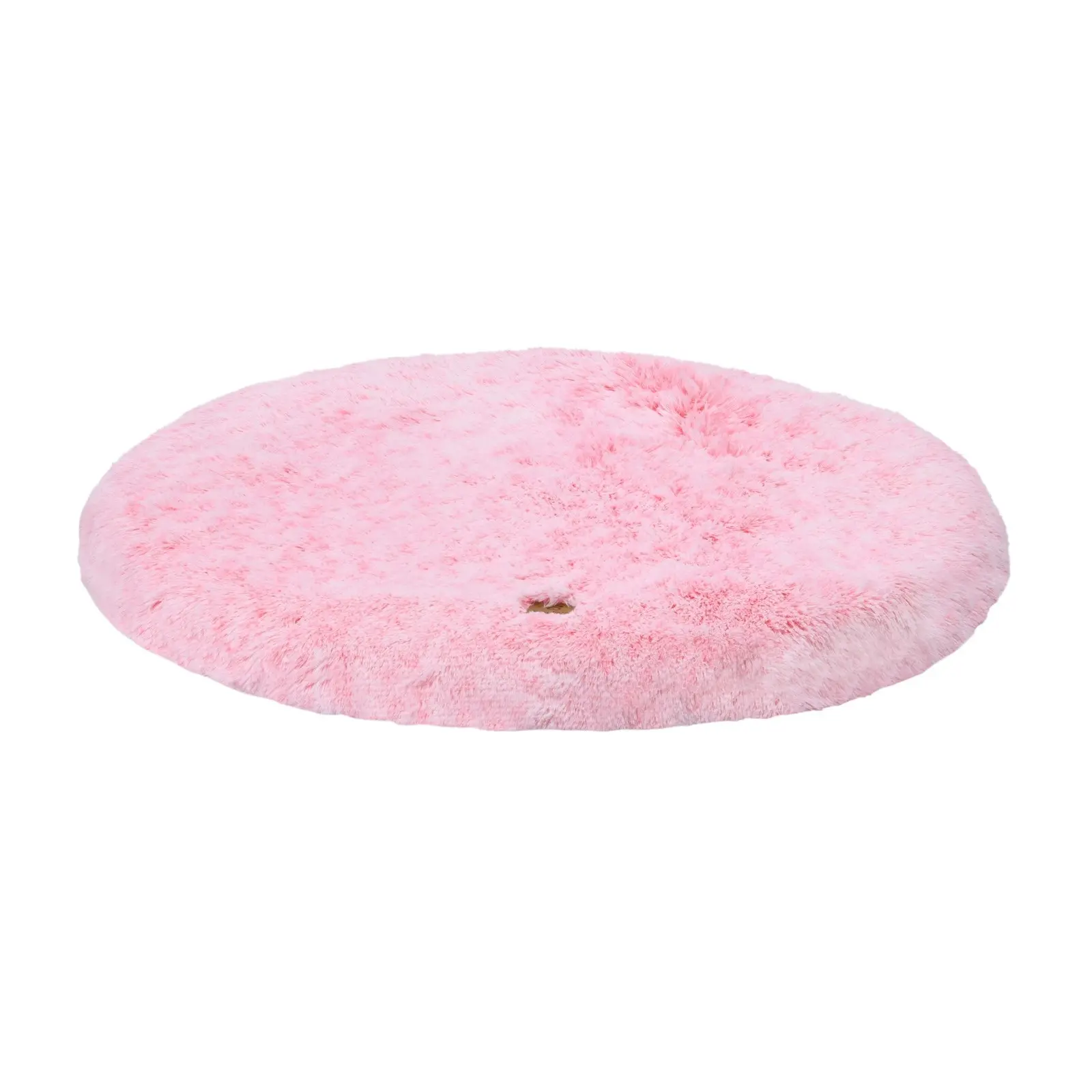 Charlie's Shaggy Faux Fur Round Calming Dog Mat Ombre Pink Large