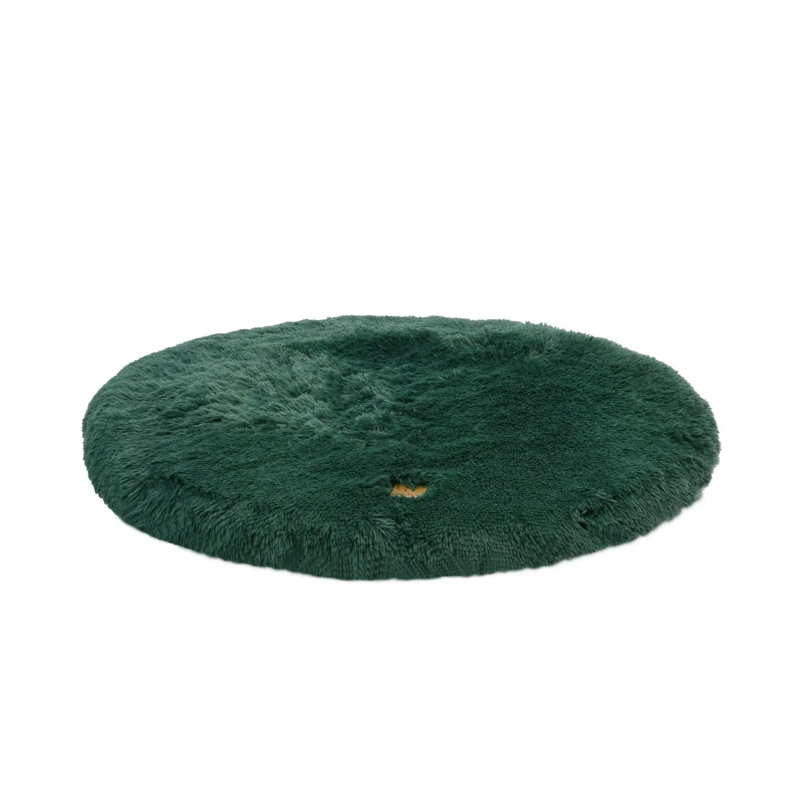 Charlie's Shaggy Faux Fur Round Calming Dog Mat Eden Green Large