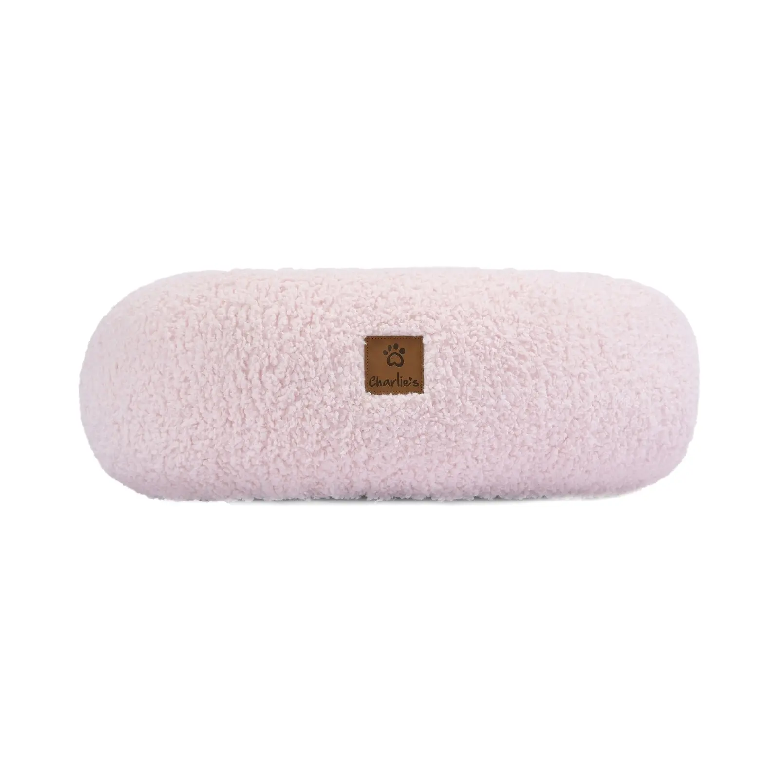 Charlie's Teddy Fleece Round Calming Dog Bed Pink Small