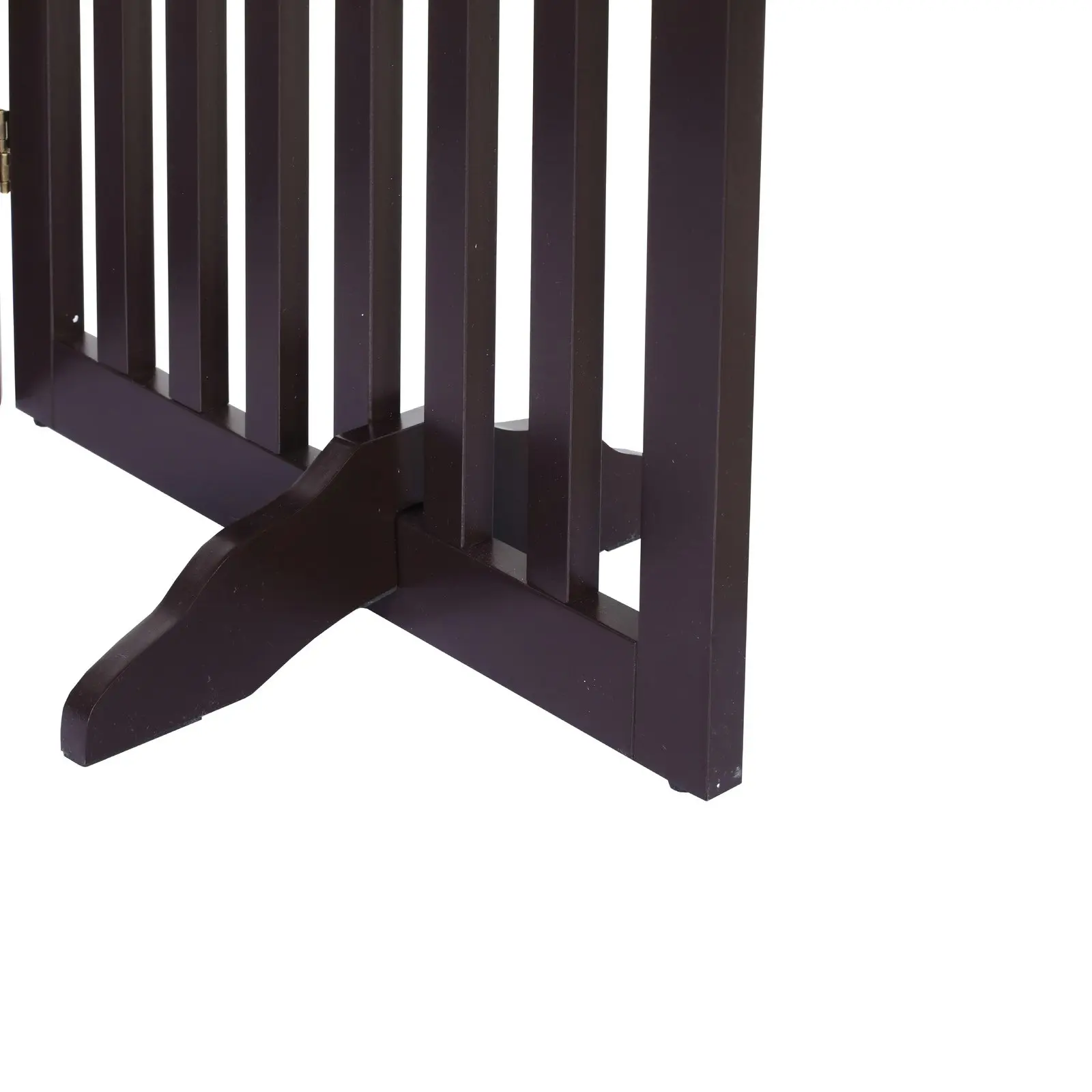 Charlie's Wooden 4 Panel Freestanding Dog Gate Brown