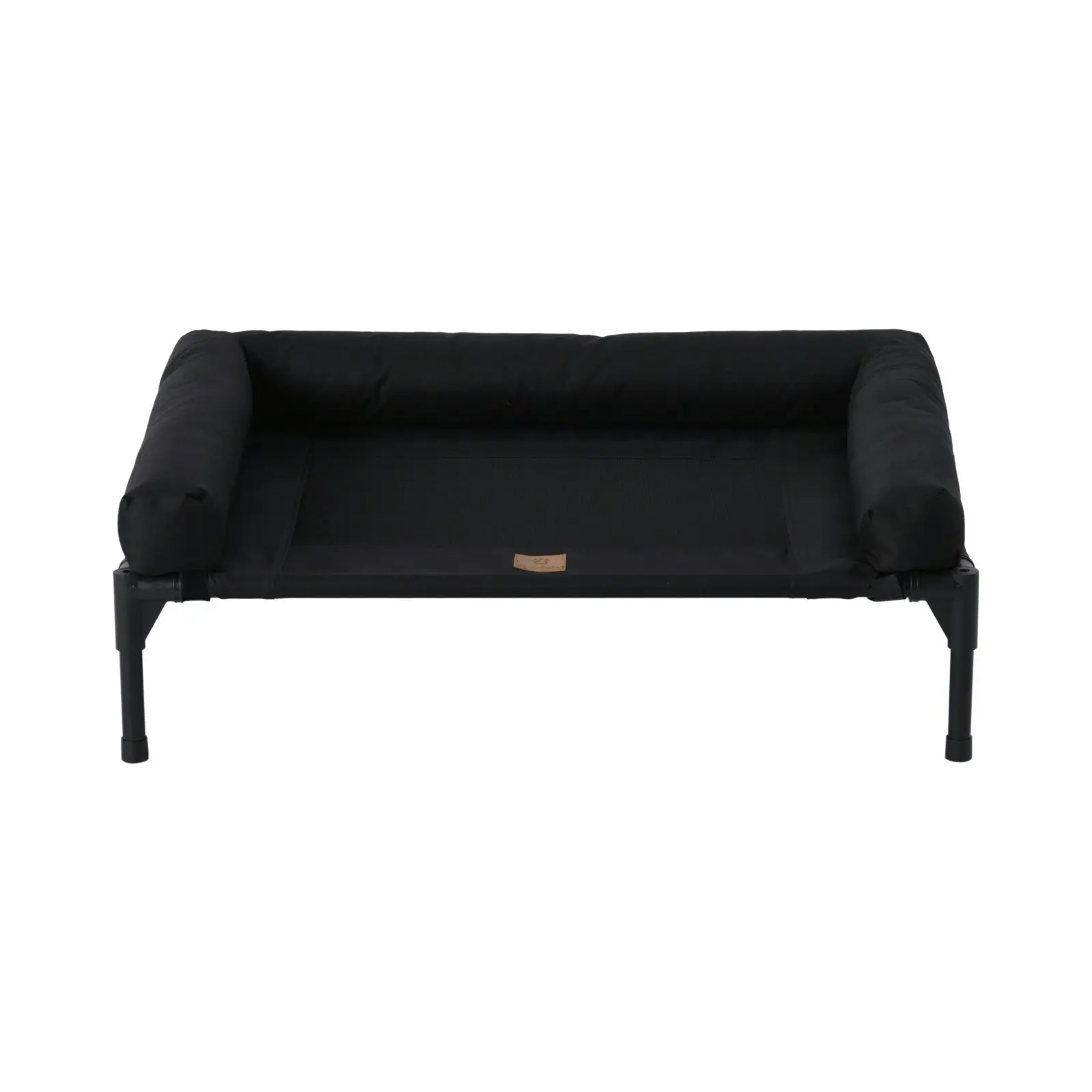 Charlie's Elevated Trampoline Bolster Sofa Dog Bed Black Medium