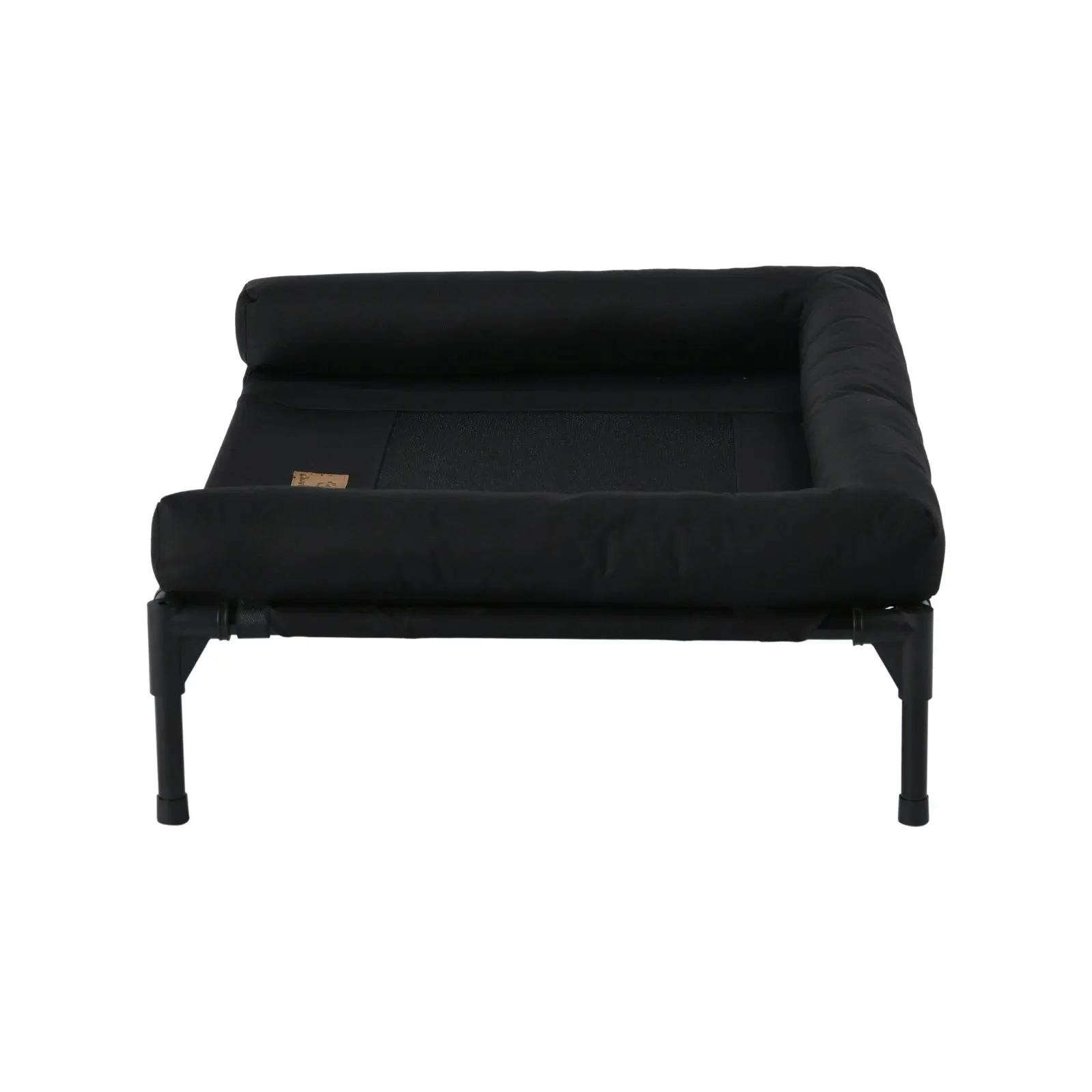 Charlie's Elevated Trampoline Bolster Sofa Dog Bed Black Medium