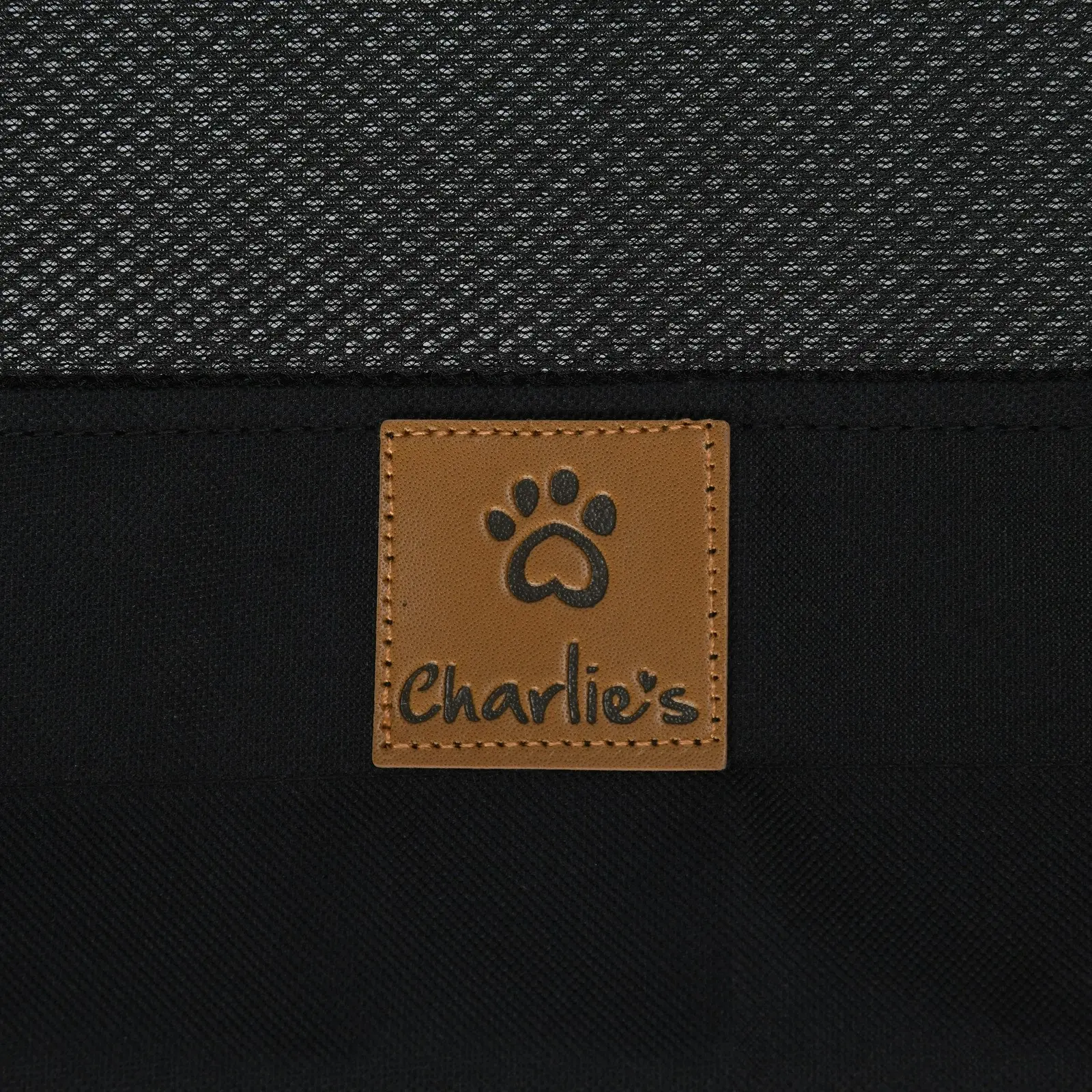 Charlie's Elevated Trampoline Bolster Sofa Dog Bed Black Medium