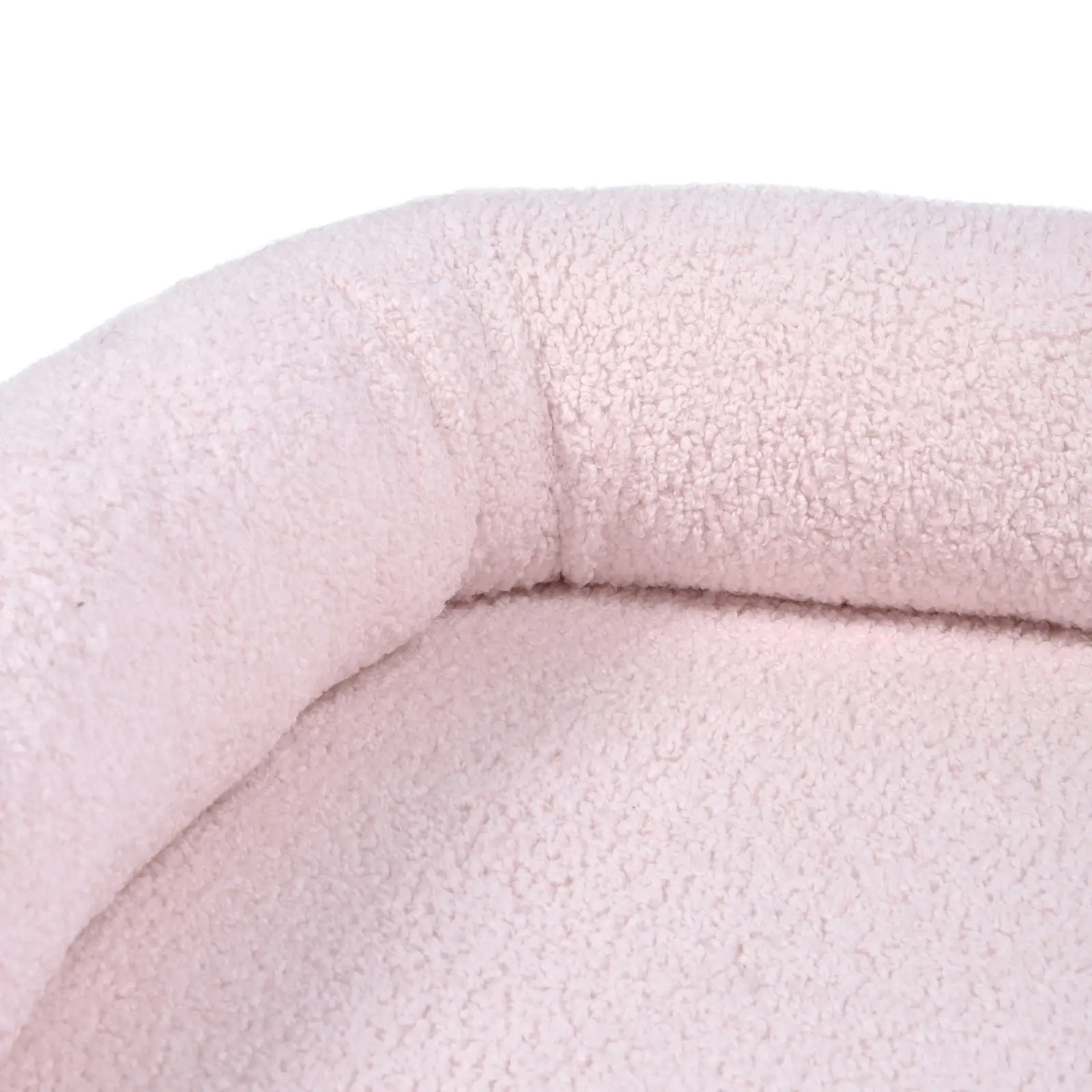 Charlie's Teddy Fleece Orthopedic Memory Foam Sofa Dog Bed with Bolster Pink Small