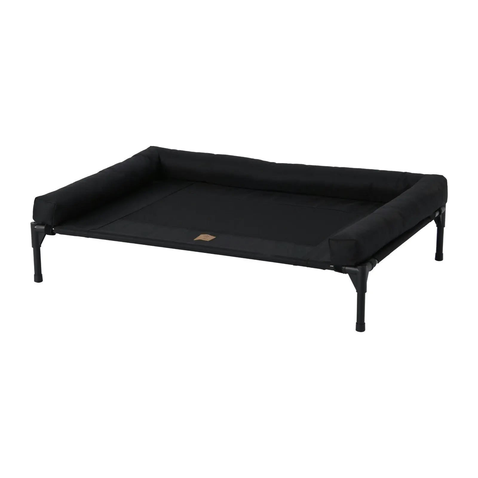 Charlie's Elevated Trampoline Bolster Sofa Dog Bed Black Large