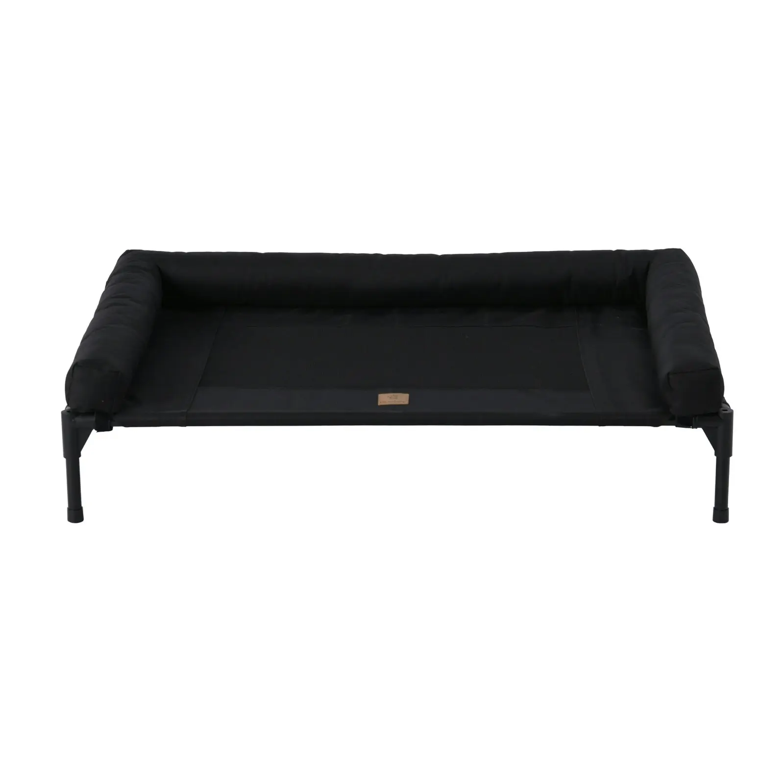 Charlie's Elevated Trampoline Bolster Sofa Dog Bed Black Large