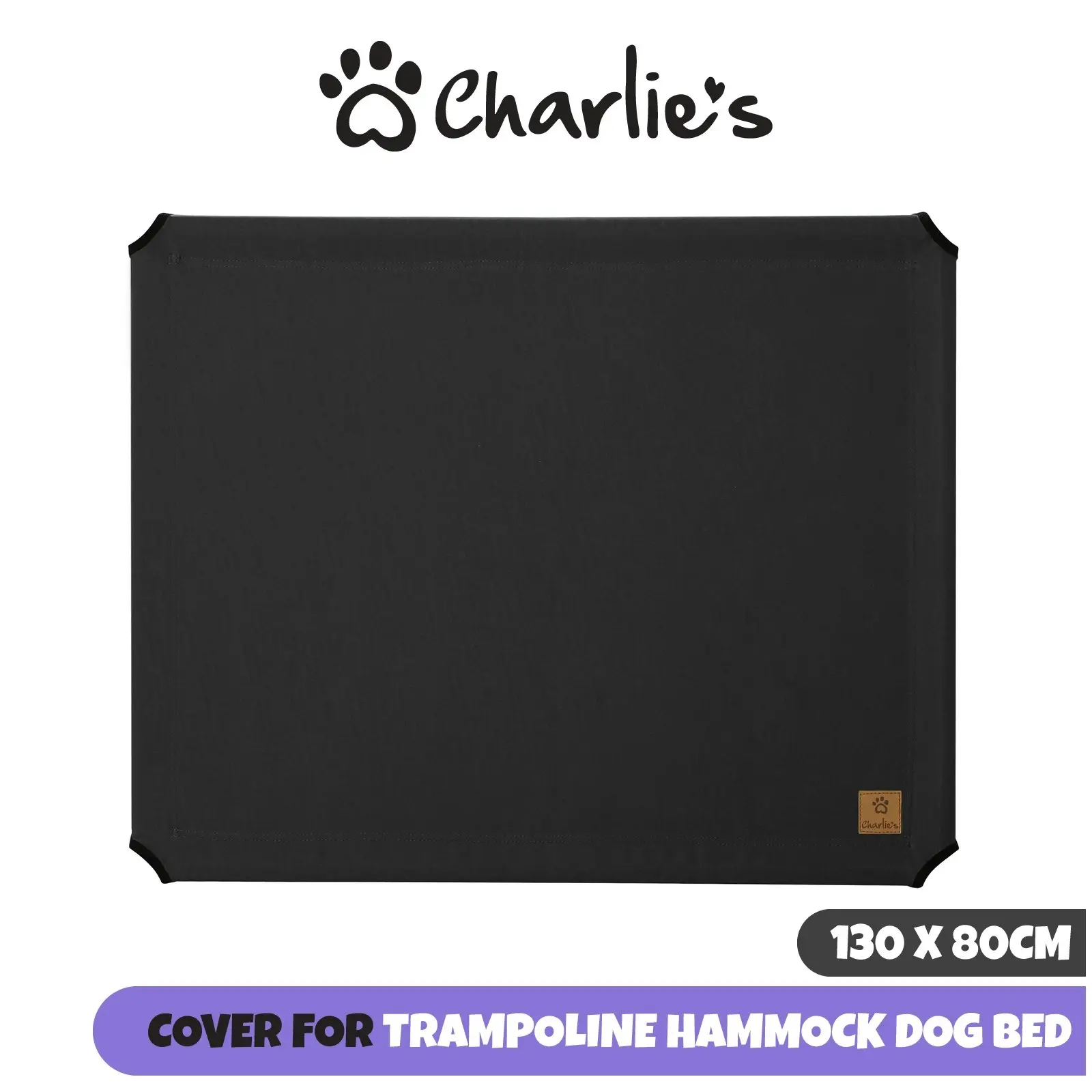 Charlie's Replaceable Cover for Elevated Trampoline Hammock Dog Bed Black Extra Large