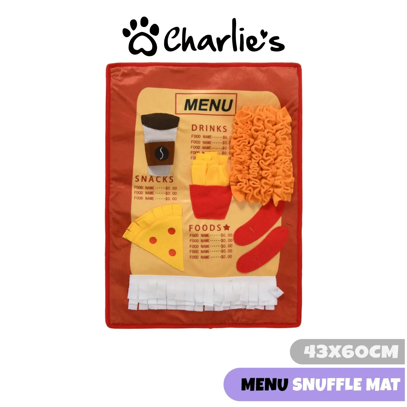 Charlie's Retro Menu Snuffle Mat 43x60cm