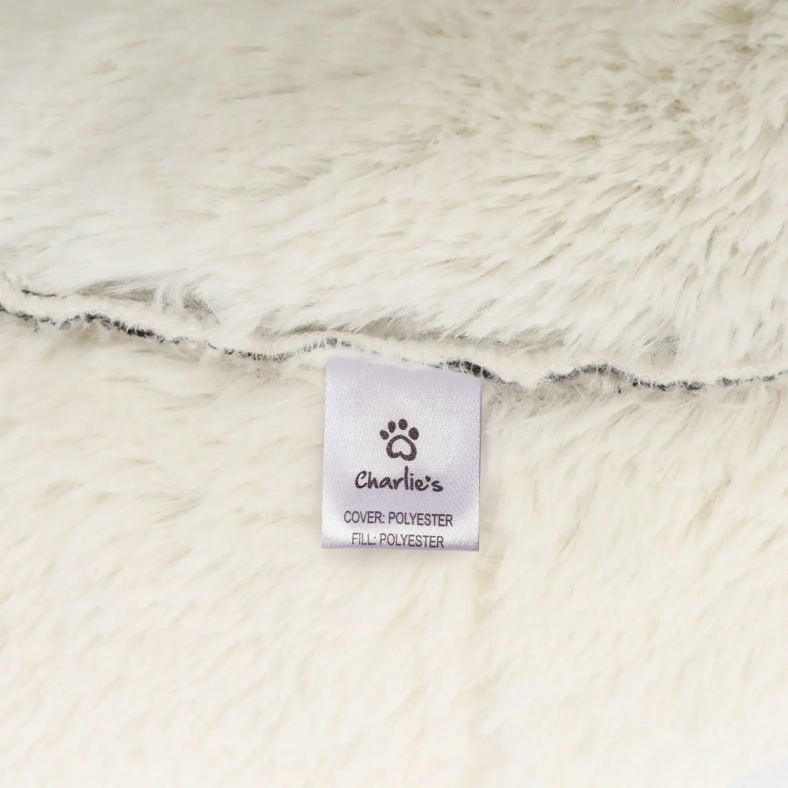 Charlie's Snookie Hooded Faux Fur Calming Dog Bed White Small