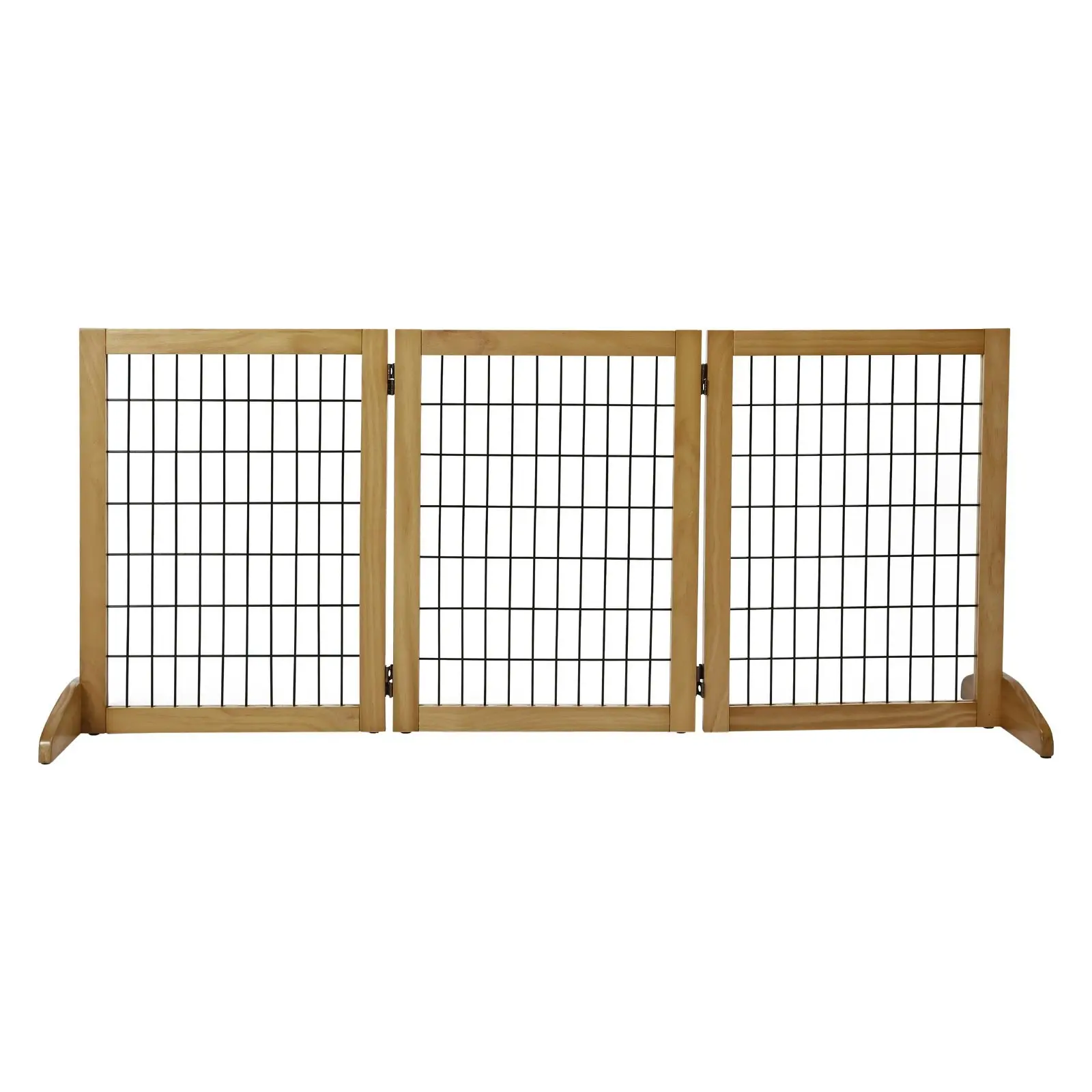 Charlie's Nature Freestanding Wood/Metal Pet Gate Natural Pinewood 3 Panel