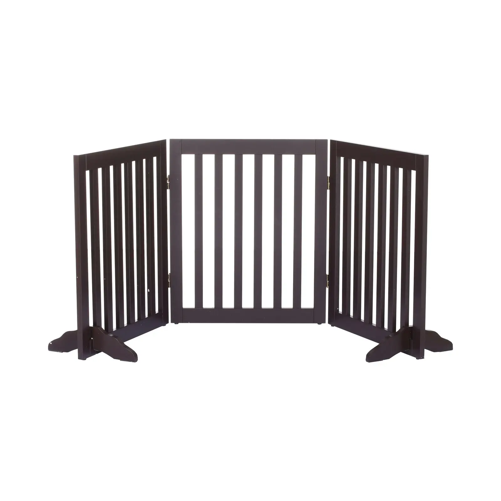 Charlie's Freestanding Pet Gate Brown 3-Panel